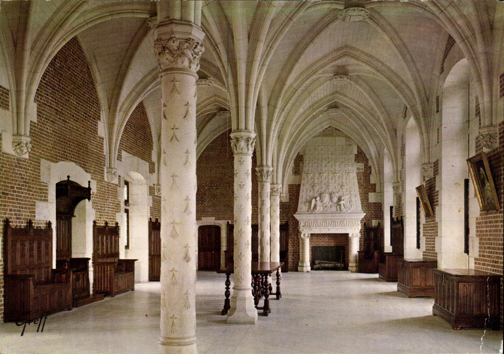 POSTAL MODERNA Amboise el cuarto del castillo de los estados