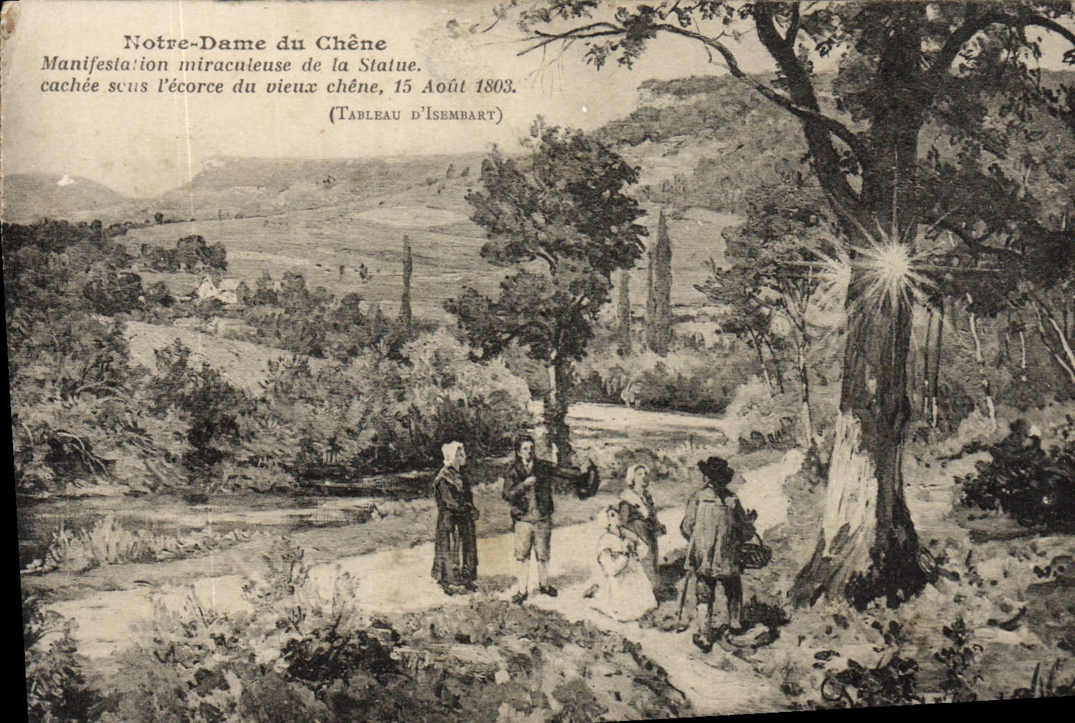 CPA Notre Dame du Chene Manifestation miraculeuse de la Statue Folklore