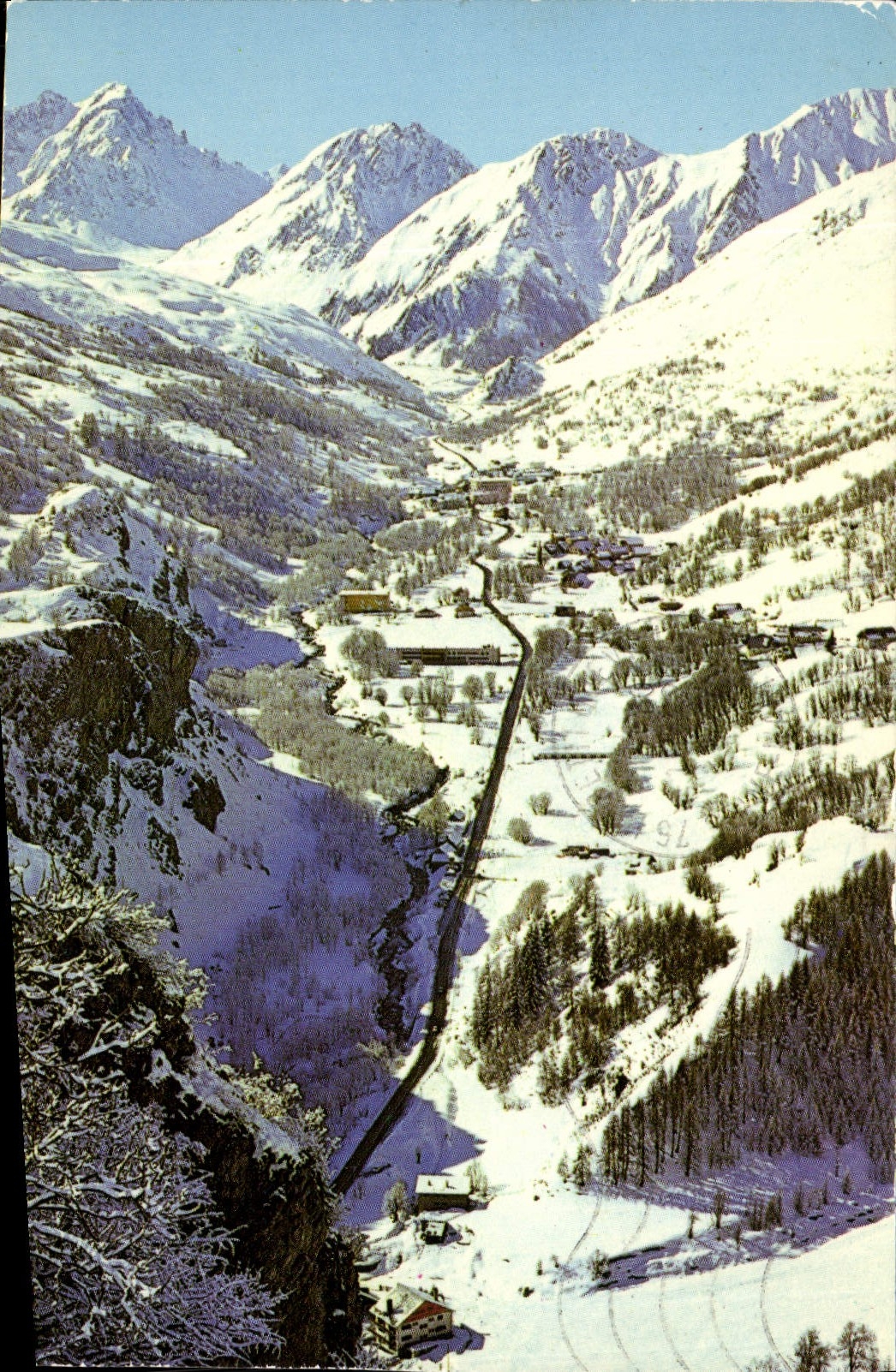 MODERN CARD Valloire Valley of Verneys and Large Galibier