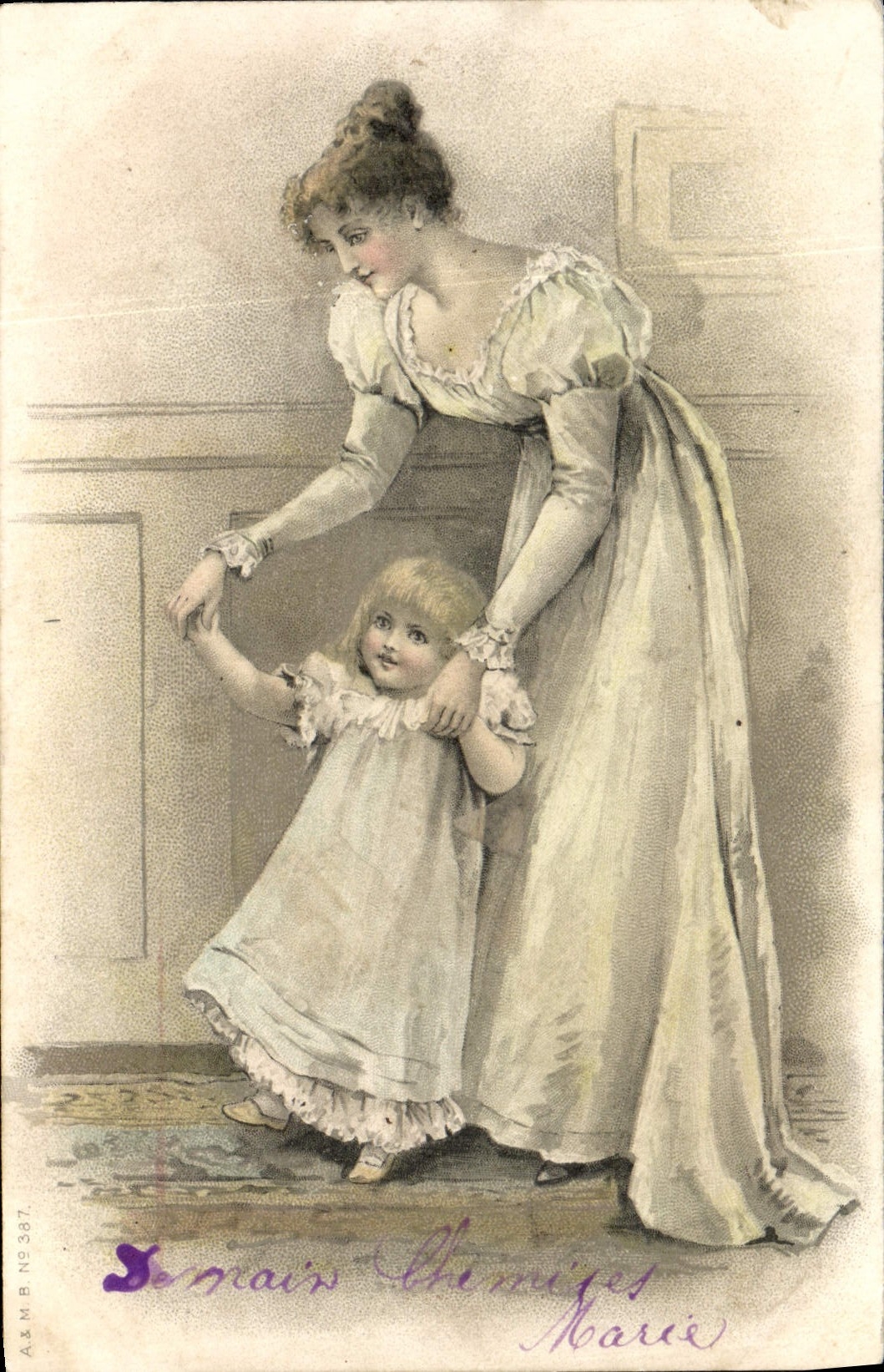 VINTAGE POSTCARD Fantasy Child wife