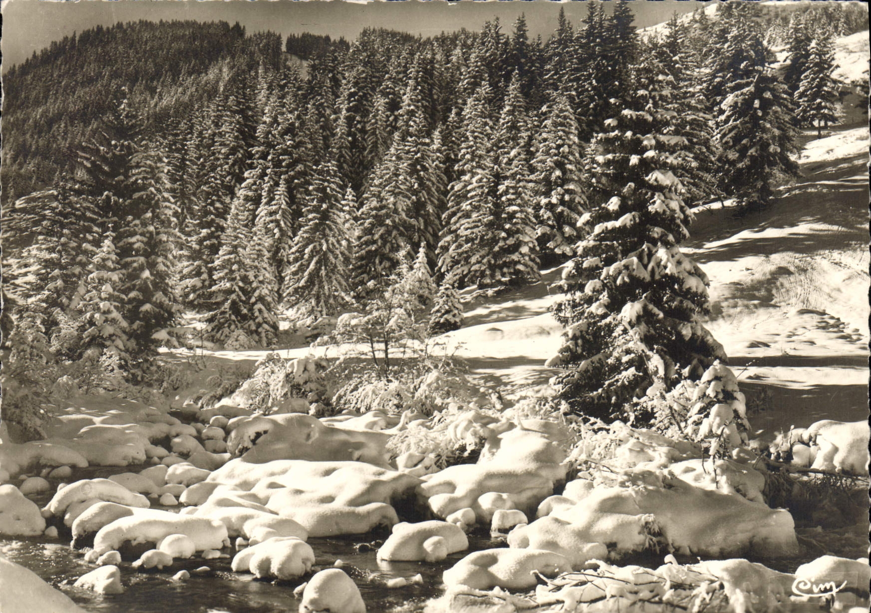 MODERN CARD Snow and Sun