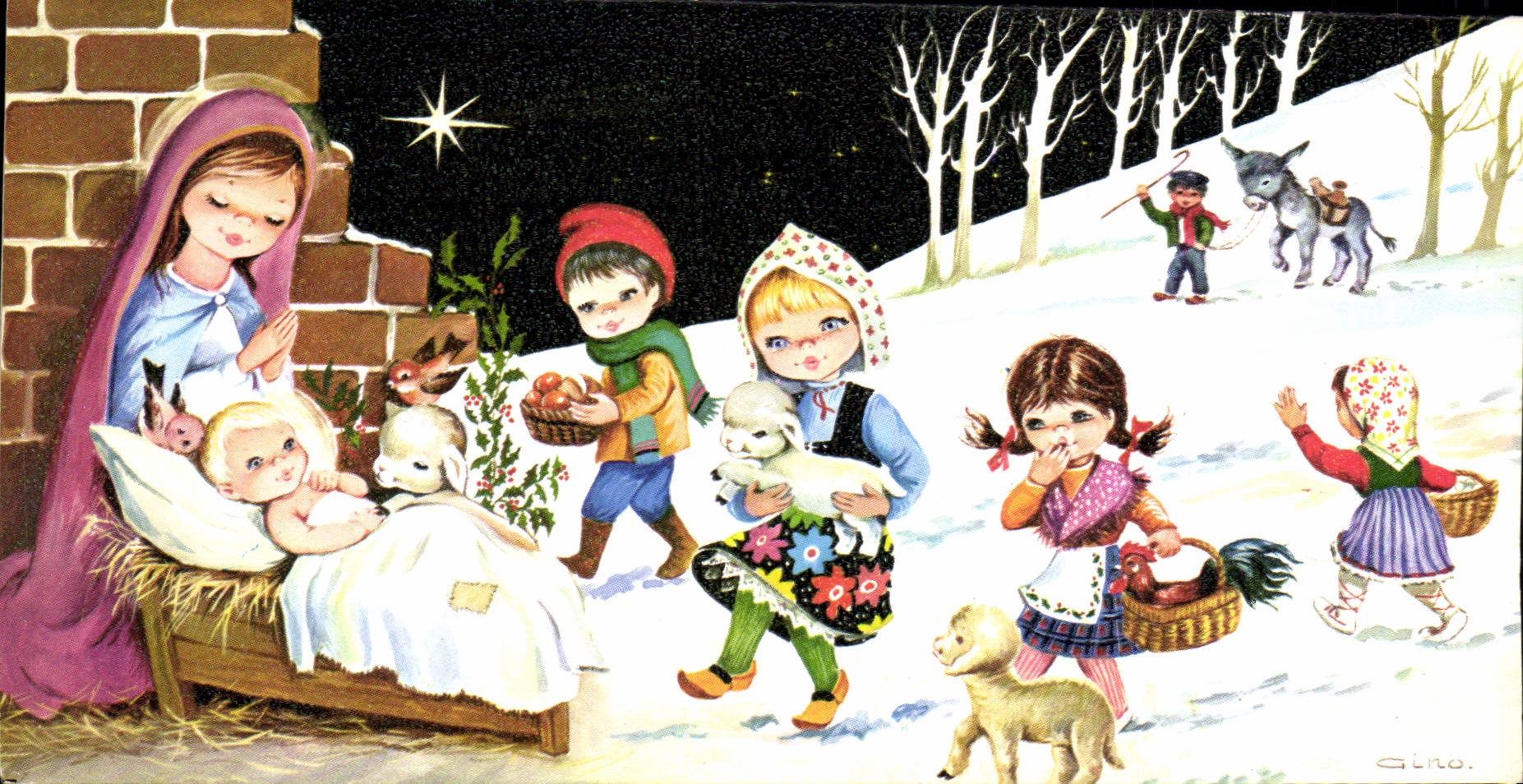 MODERN CARD Fantasy Children Lamb Ass