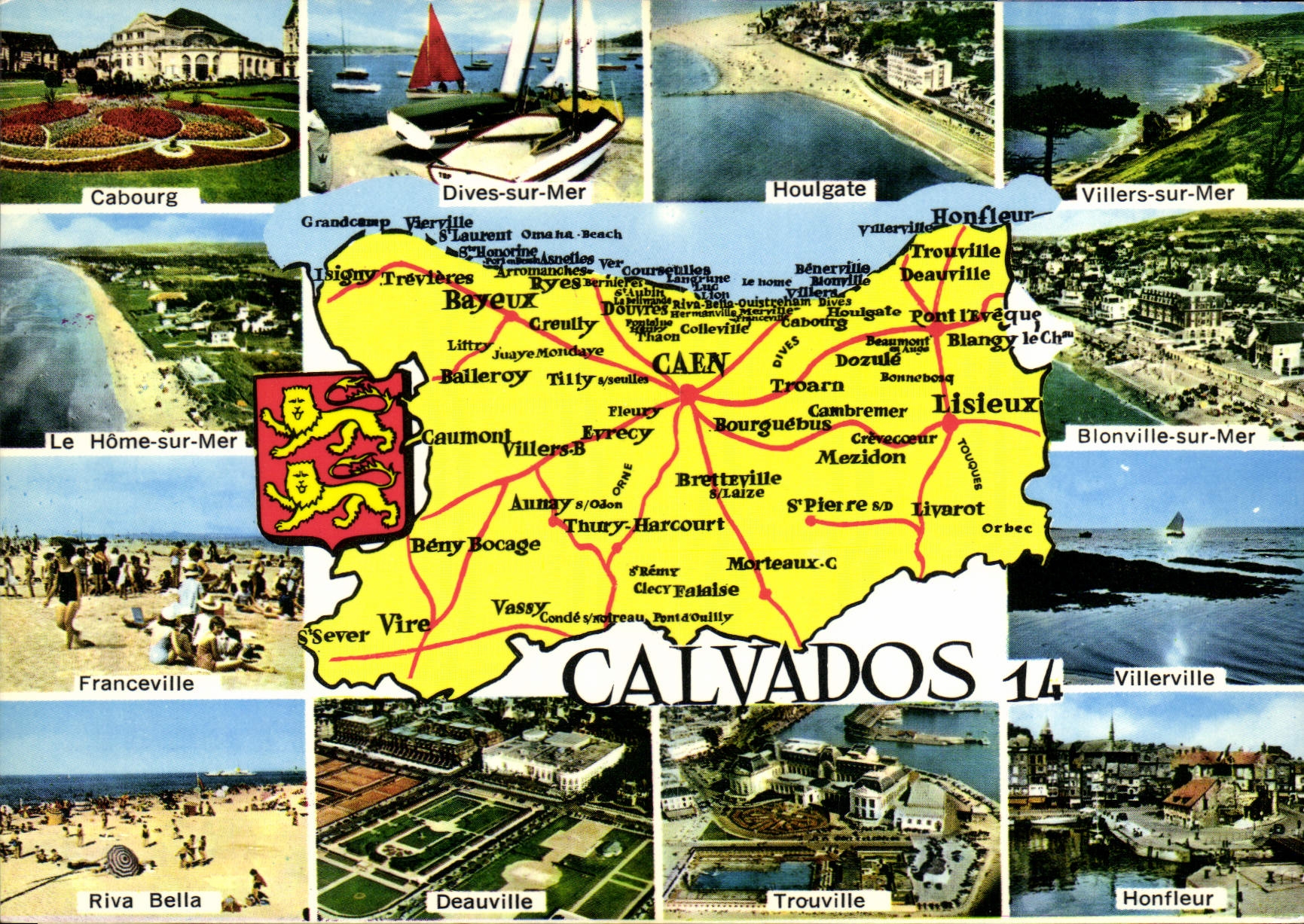 MODERN CARD Divine Cabourg Apple-brandies on Sea Houlgate Villers on Sea the Home on Sea Blonville on Sea Franceville Villerville Li