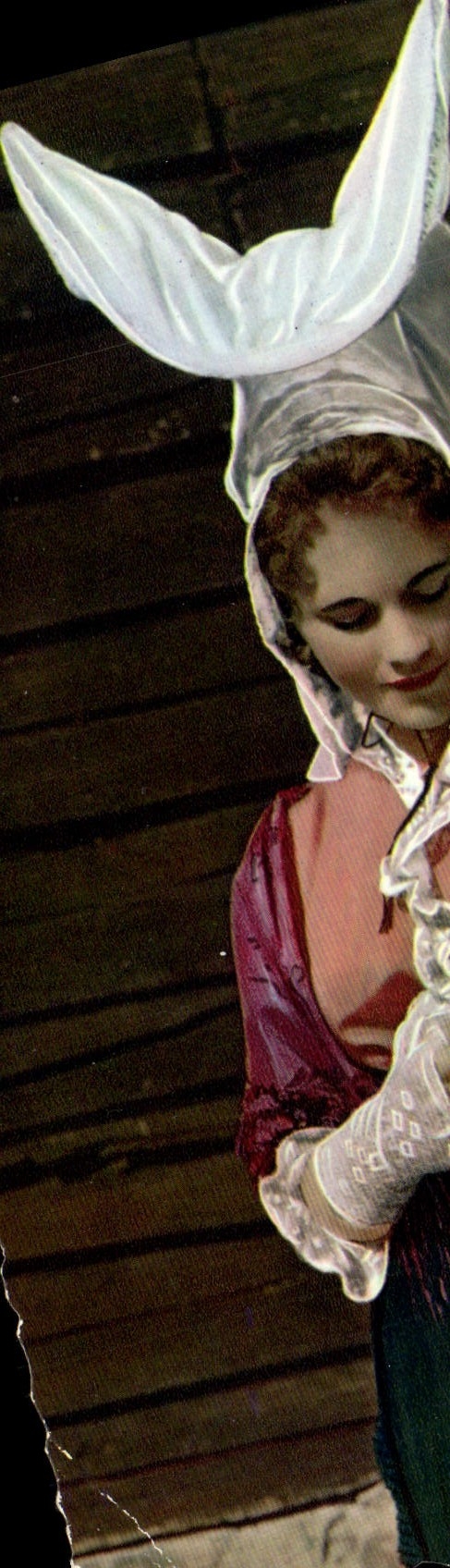 MODERN CARD Flying Large Normandy of Coutances Friendly Goods Woman Rabbit Folklore