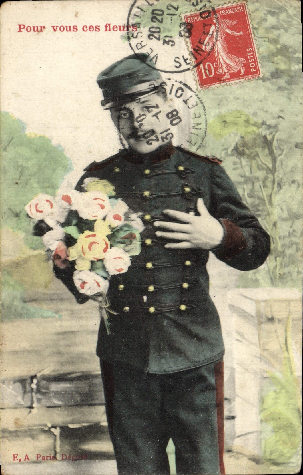 CPA Fantaisie Homme Militaria 