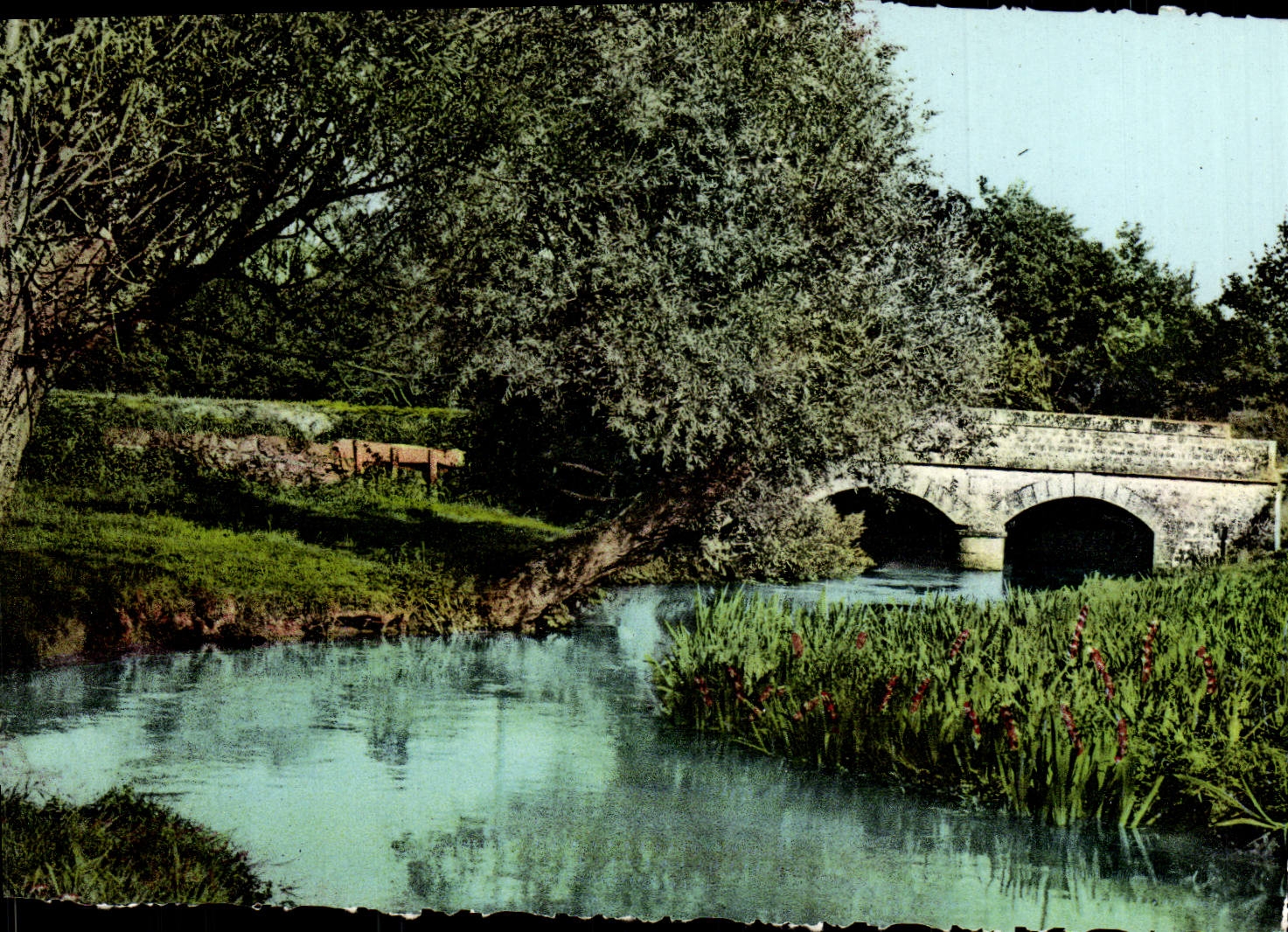 MODERN CARD Picturesque Normandy Close to the Old Bridge