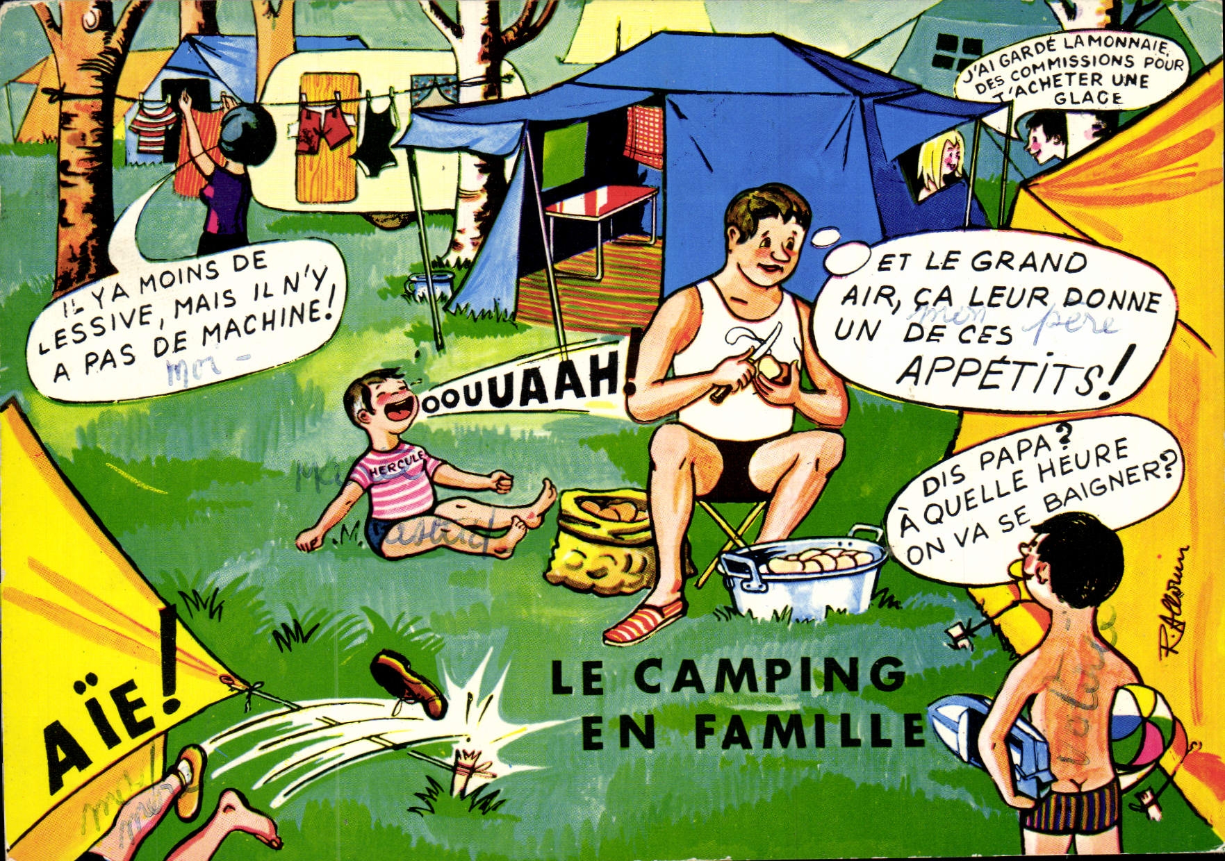 CPM Le Camping En Famille