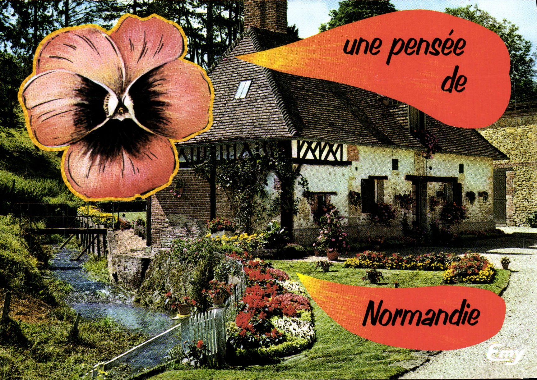 MODERN CARD Picturesque Normandy House