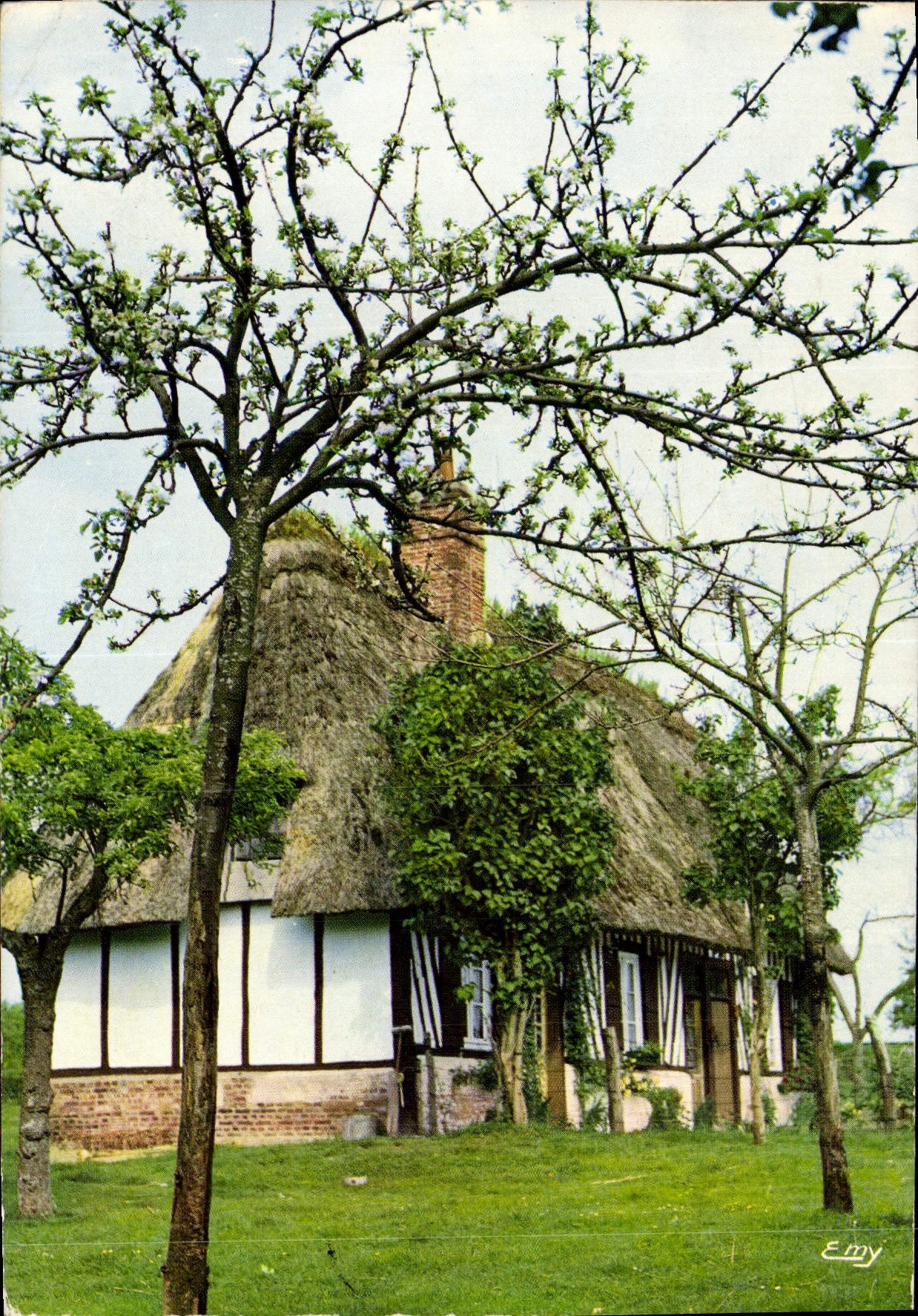 CPM Normandie Chaumiere en pays D'auge