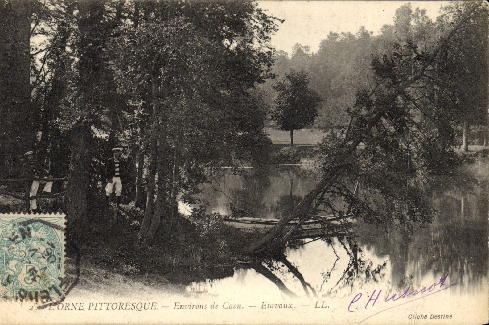 VINTAGE POSTCARD Surroundings of Caen Etavaux