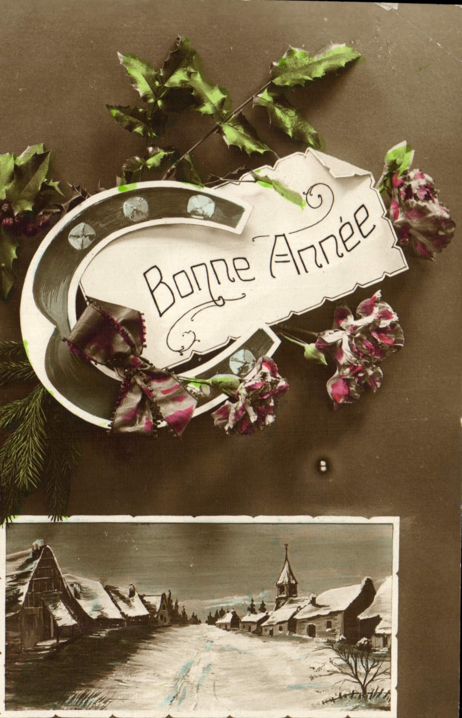 VINTAGE POSTCARD Fantasy Happy New Year