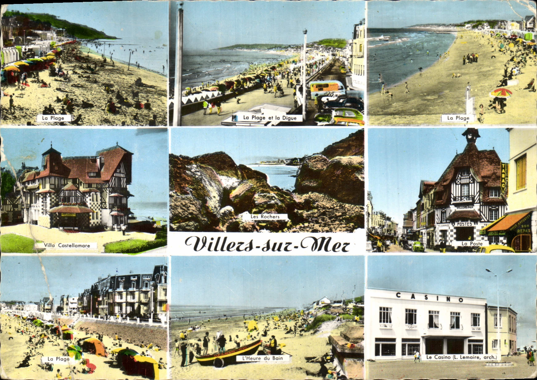 CPM Villers Sur Mer Villa Castellamare La plage La Poste Casino