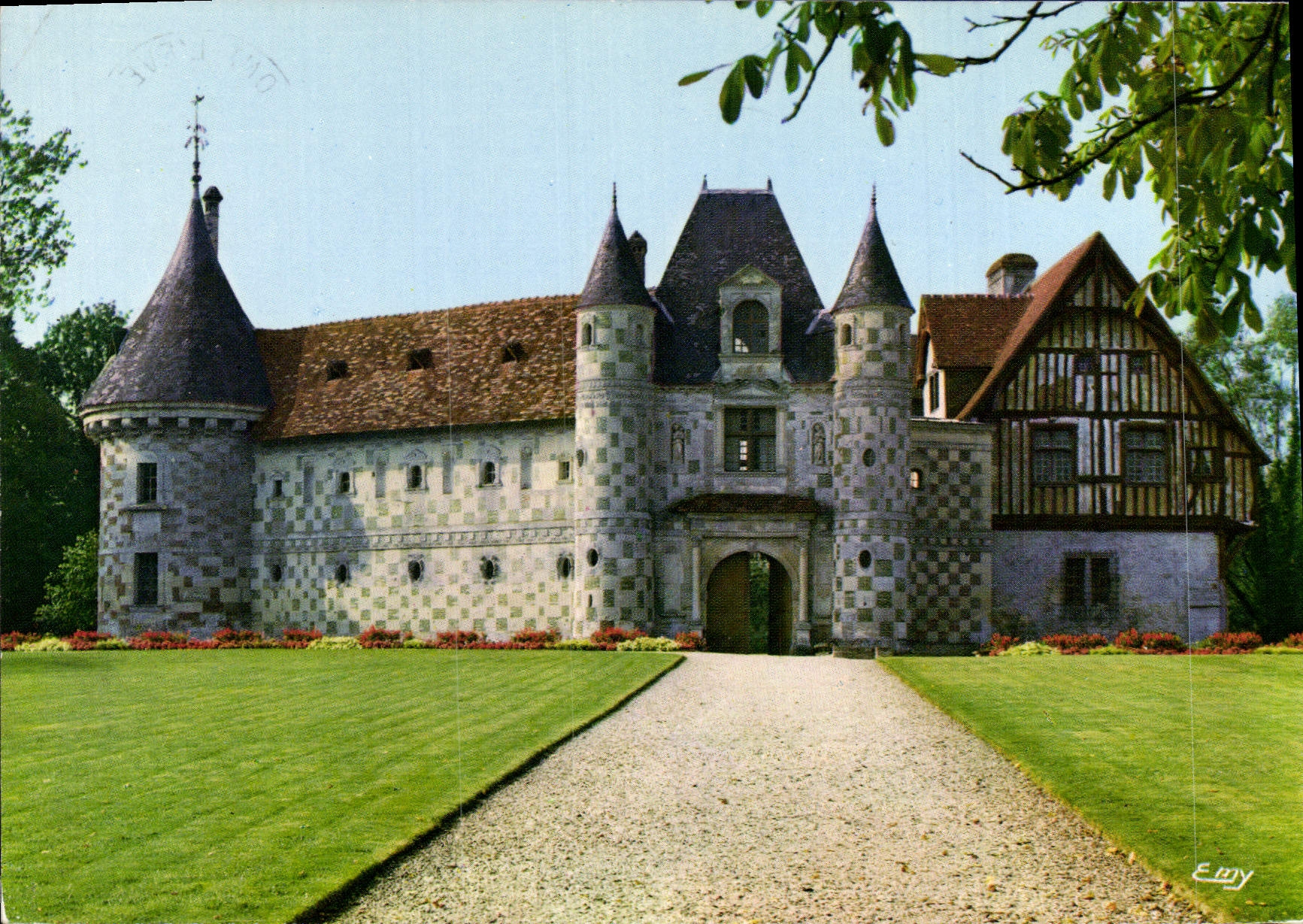 MODERN CARD Saint Germain De Livet the Castle