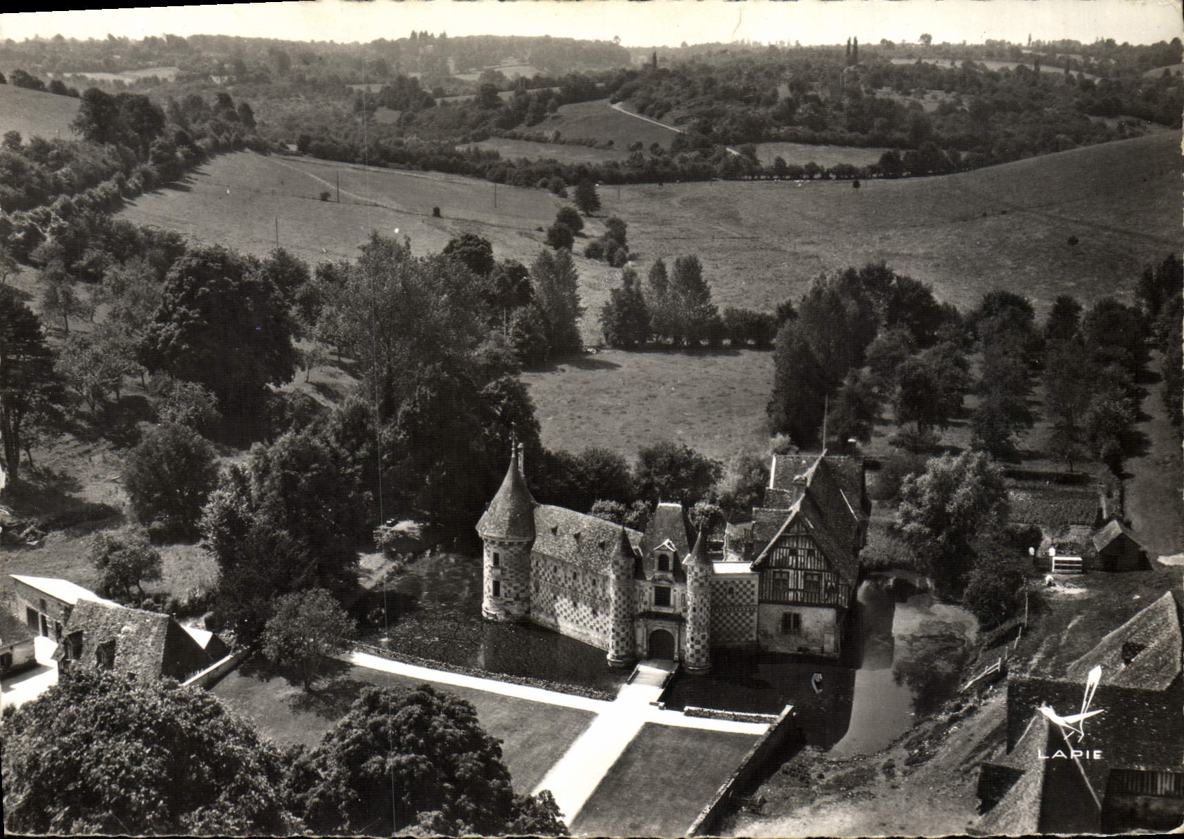 MODERN CARD Saint Germain De Livet the Castle