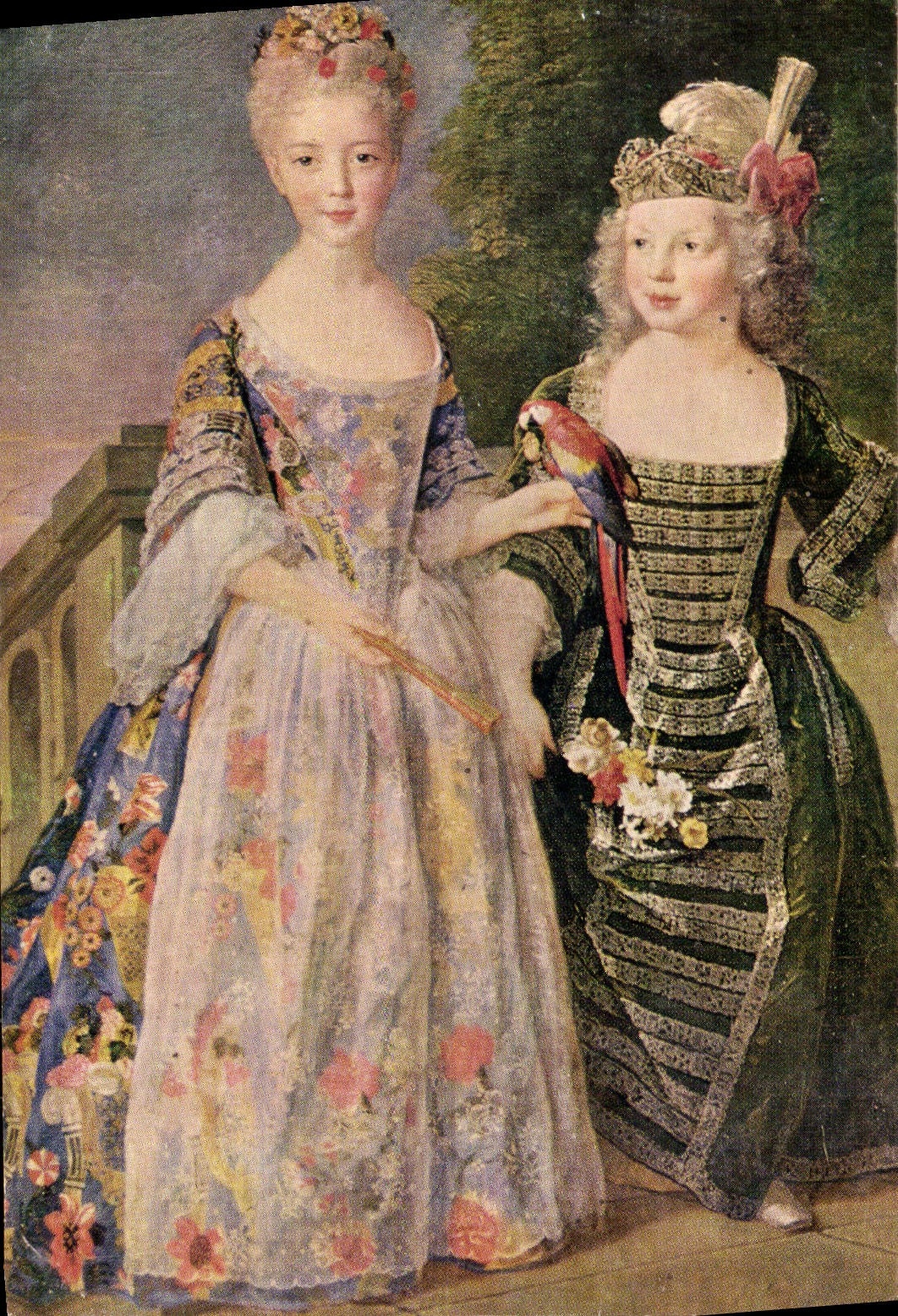 MODERN CARD Beautiful Portrait of Catherine de Bethisy and her brother Museum of Versailles