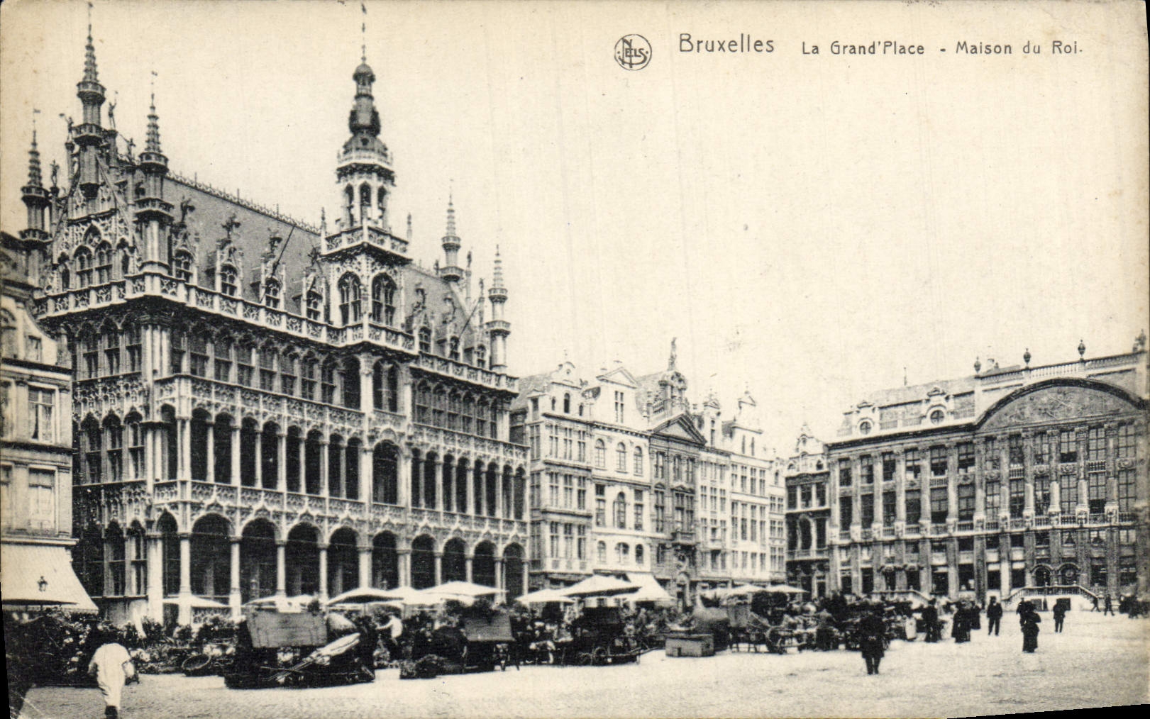 VINTAGE POSTCARD Brussels the Large one Places House of the King