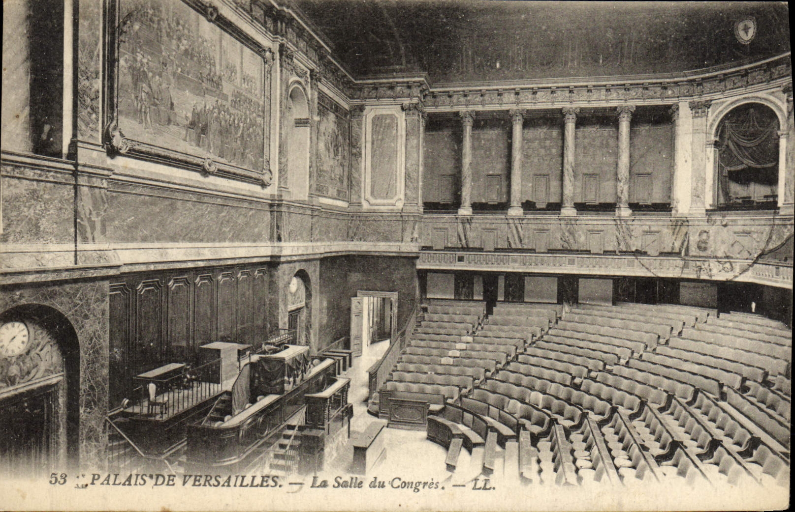VINTAGE POSTCARD Versailles Palate Of the Room of Congers