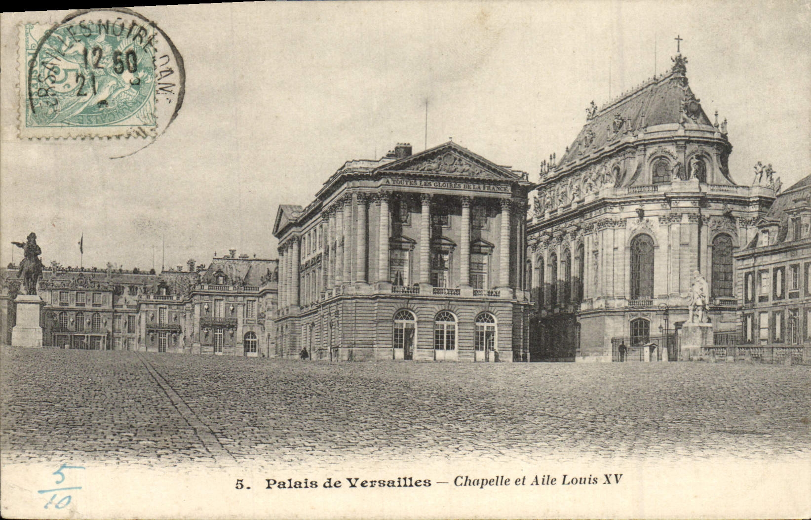 VINTAGE POSTCARD Versailles Palate of Vault and Wing Louis XV