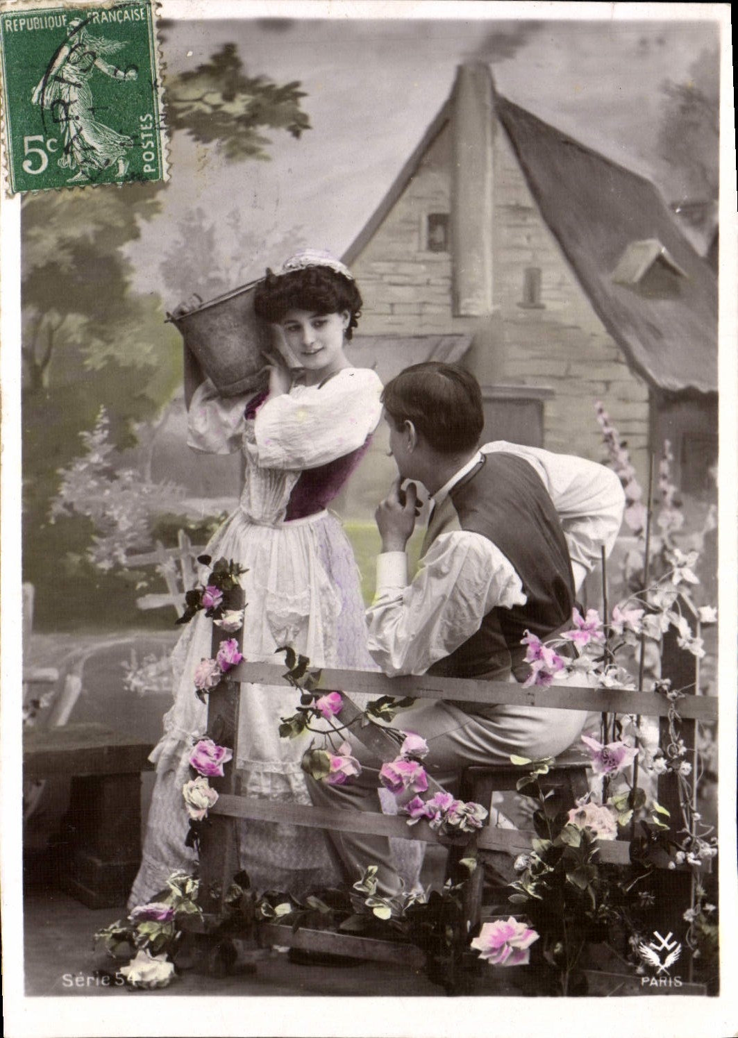 VINTAGE POSTCARD Fantasy Woman