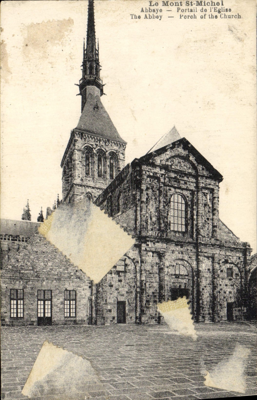 MODERN CARD the Mount St Michel Gate Abbey Of the Church
