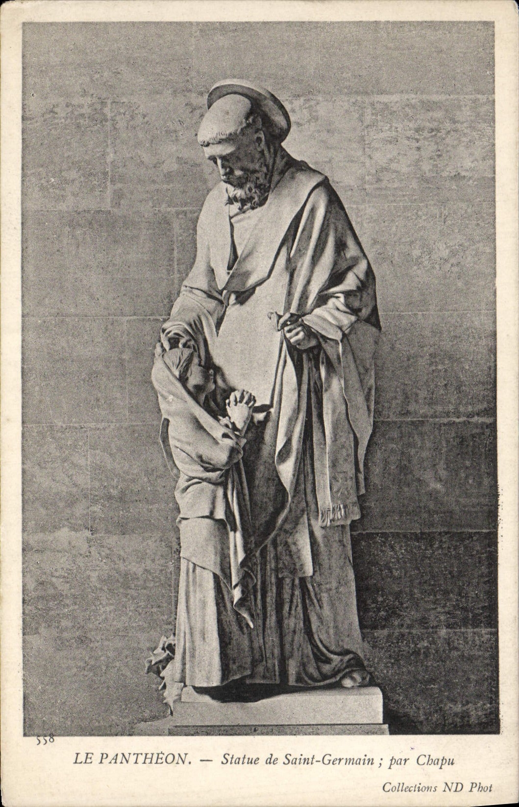 POSTAL París de la VENDIMIA las reglas del panteón Saint Germain cerca de Chapu