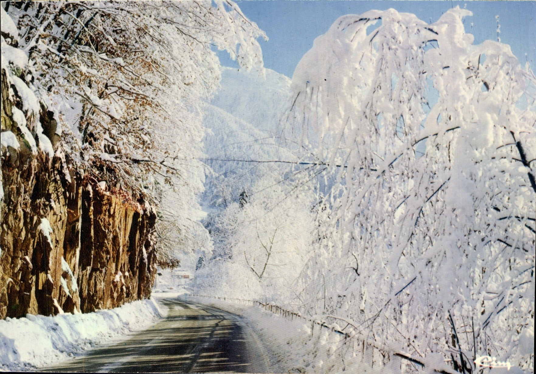 CPM Neige Et Soleil En Hiver La Route De Montagne
