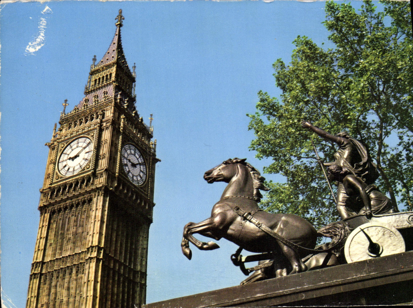 MODERN CARD Big Ben And Boadicea Rules London Cheval