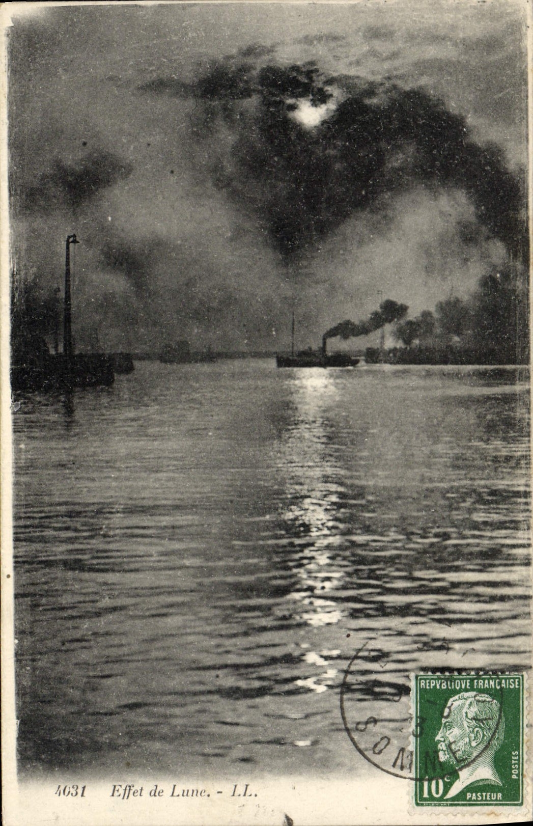 VINTAGE POSTCARD Effect the Moon