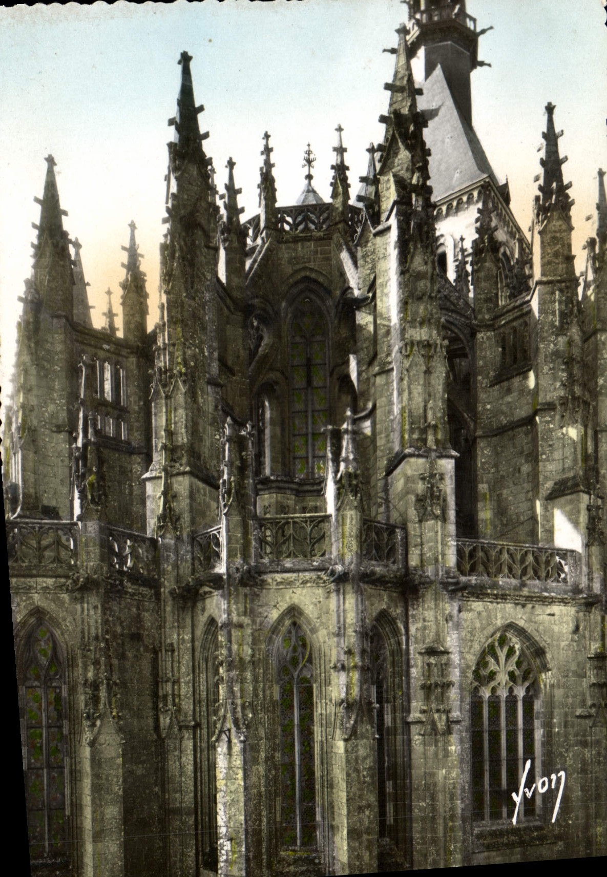 MODERN CARD Mont Saint Michel the Abbey church Chorus