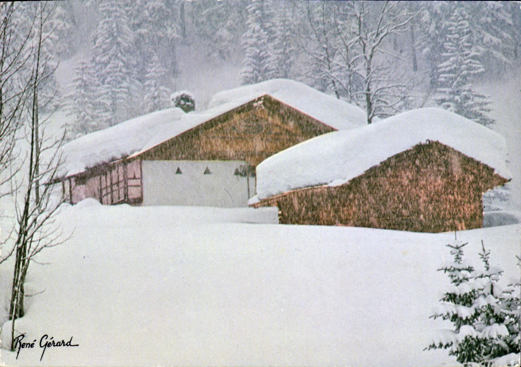 CPM Sous le neige Chalet Rene Gerard