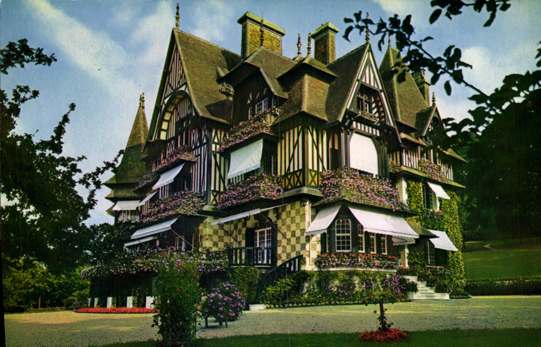 MODERN CARD Deauville Flowered Beach the Farm Of the Slope