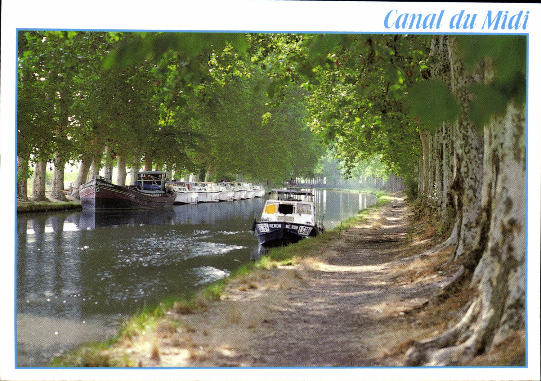 MODERN CARD Canal Of the South Boats Barges