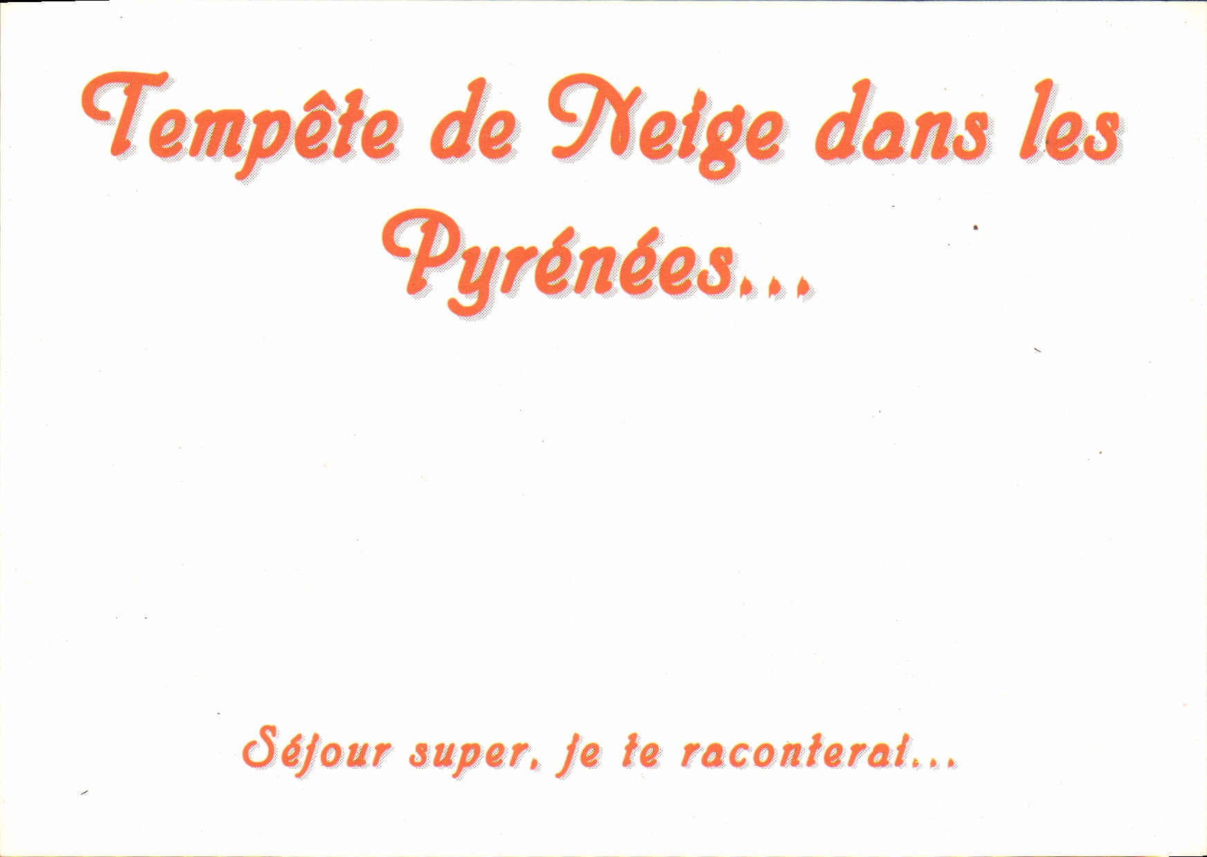 CPM Tempete De Neige Dans Les Pyrenees