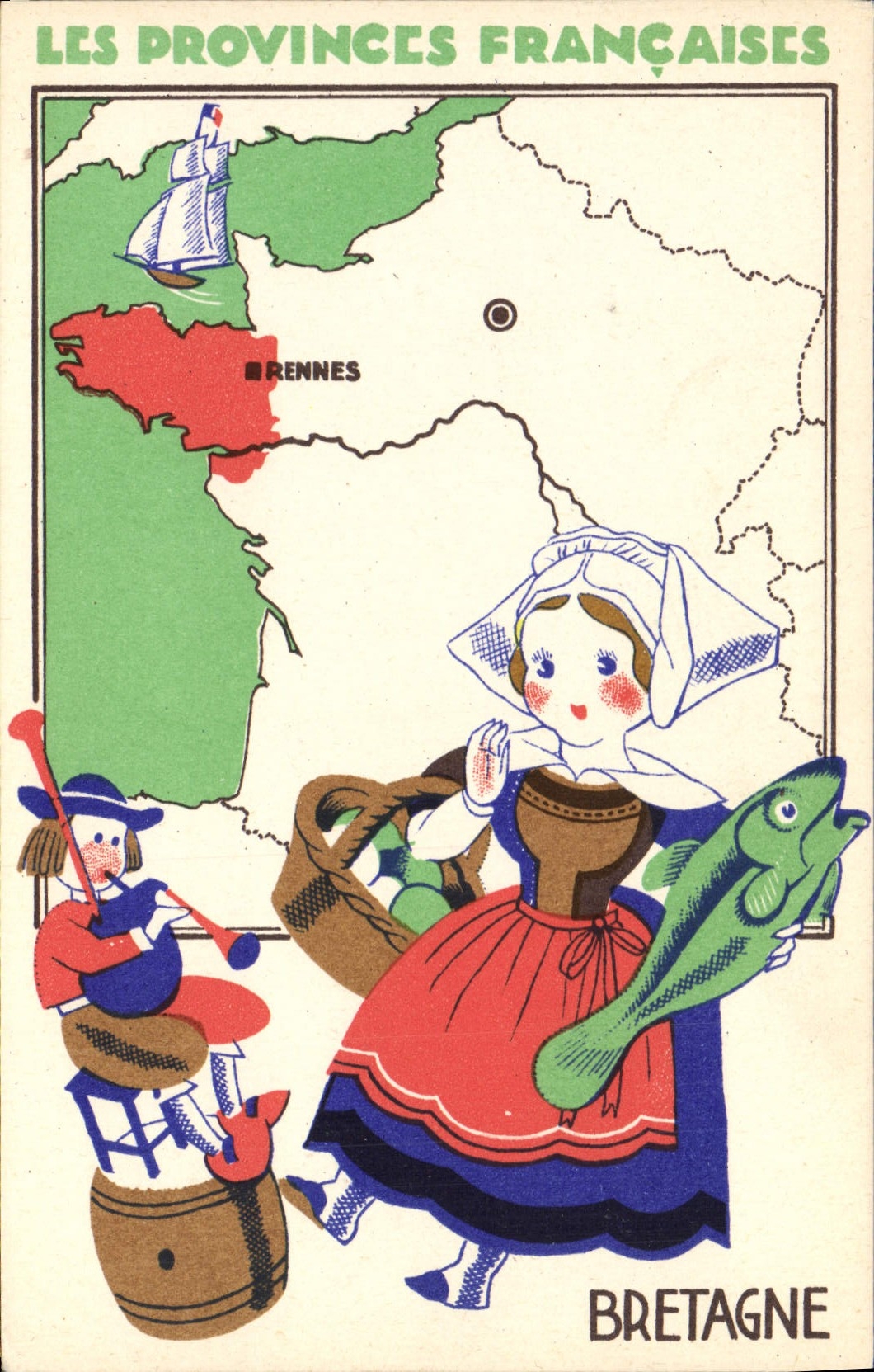 MODERN CARD Brittany Folklore