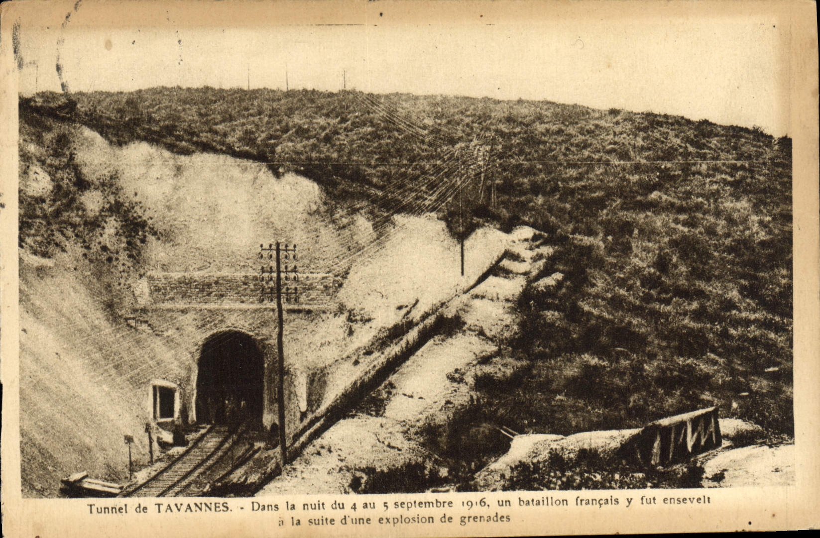 VINTAGE POSTCARD Tavannes In the Night Militaria from September 4th to 5th 1916