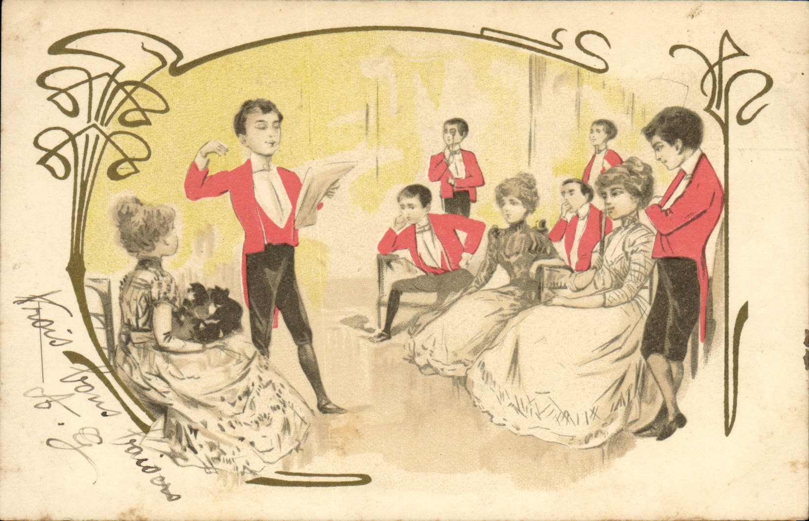 VINTAGE POSTCARD Fantasy Women