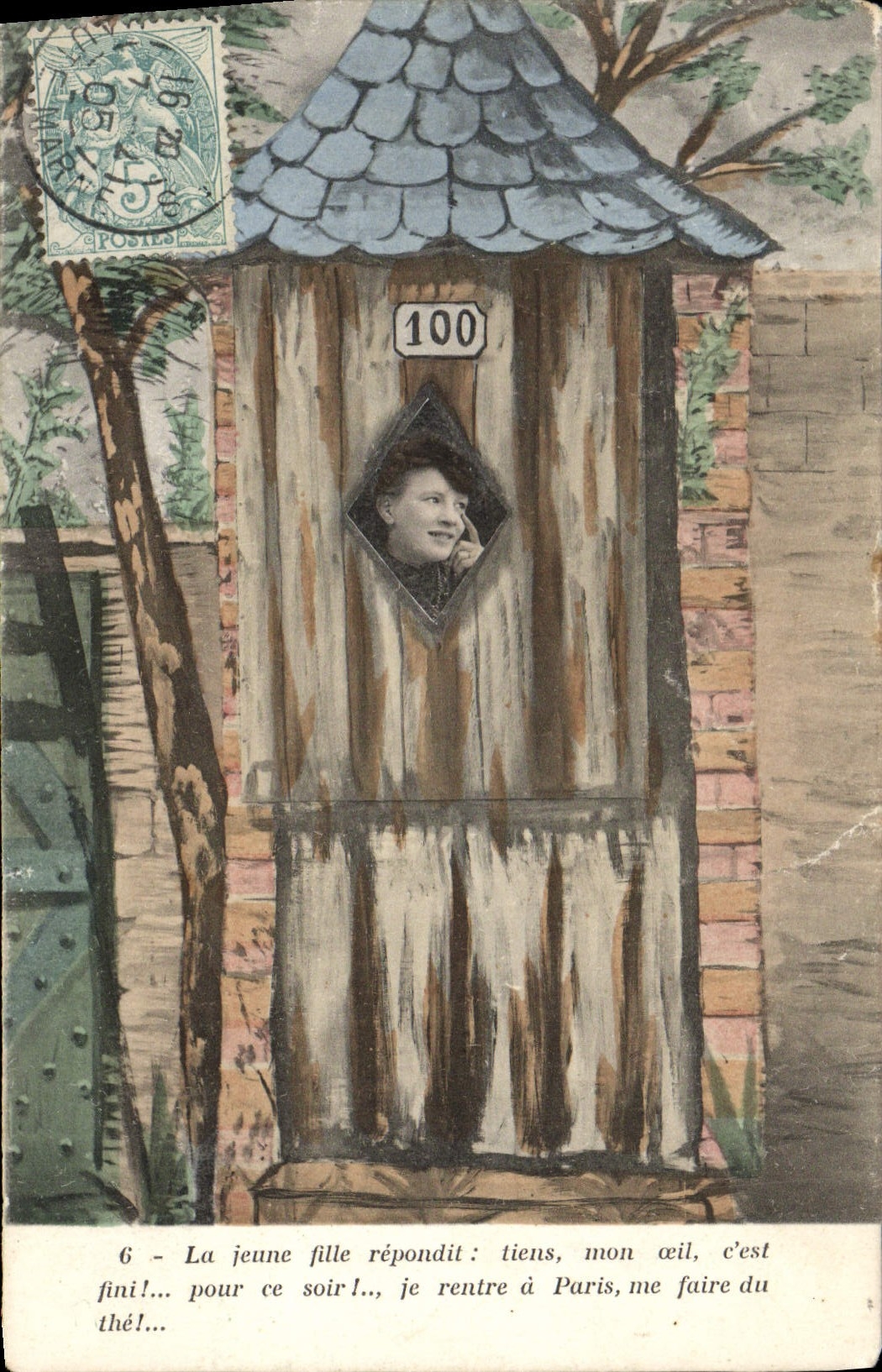 VINTAGE POSTCARD Fantasy Woman