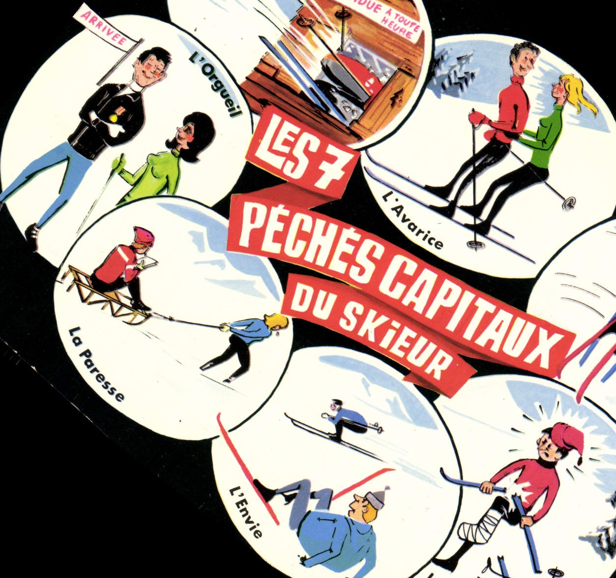 CPM Les 7 peches capitaux du skieur Ski 