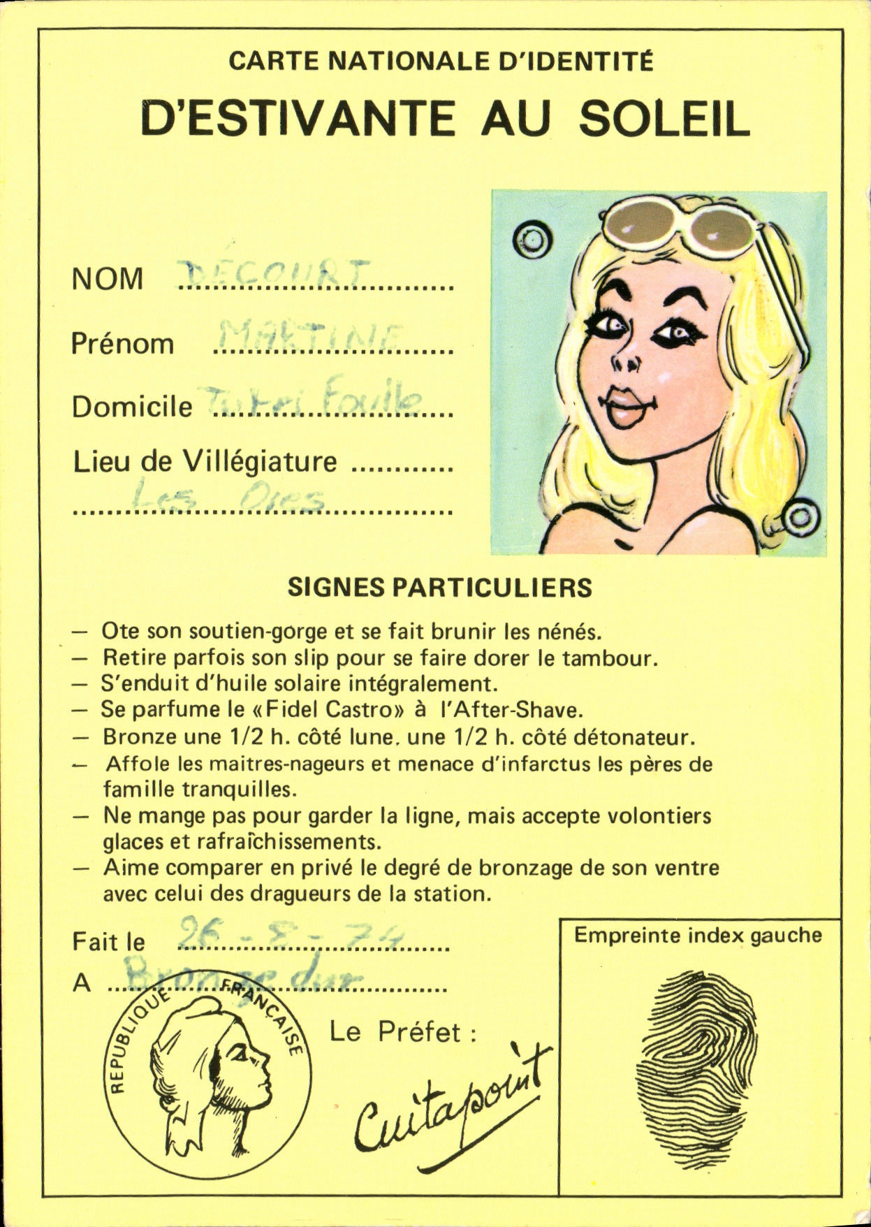 CPM D'estivante au soleil 