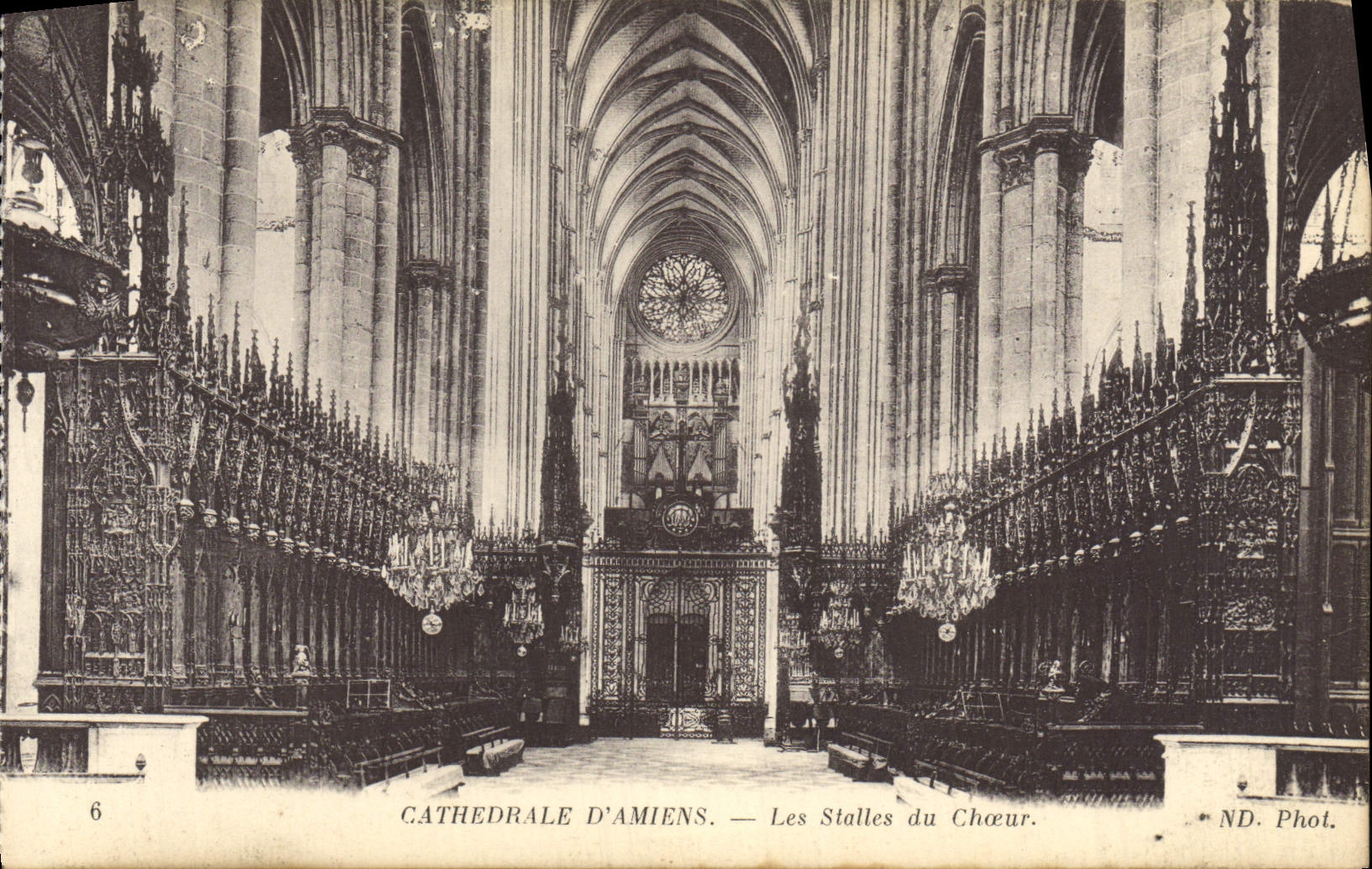 MODERN CARD Cathedral Of Amiens Stalls of the chorus