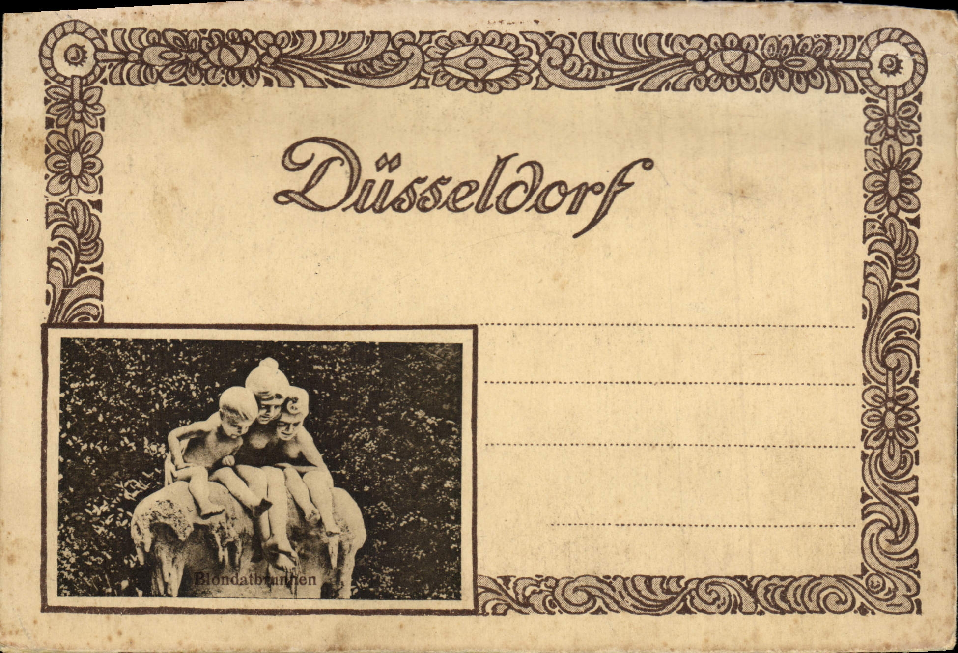 VINTAGE POSTCARD Dusseldorf