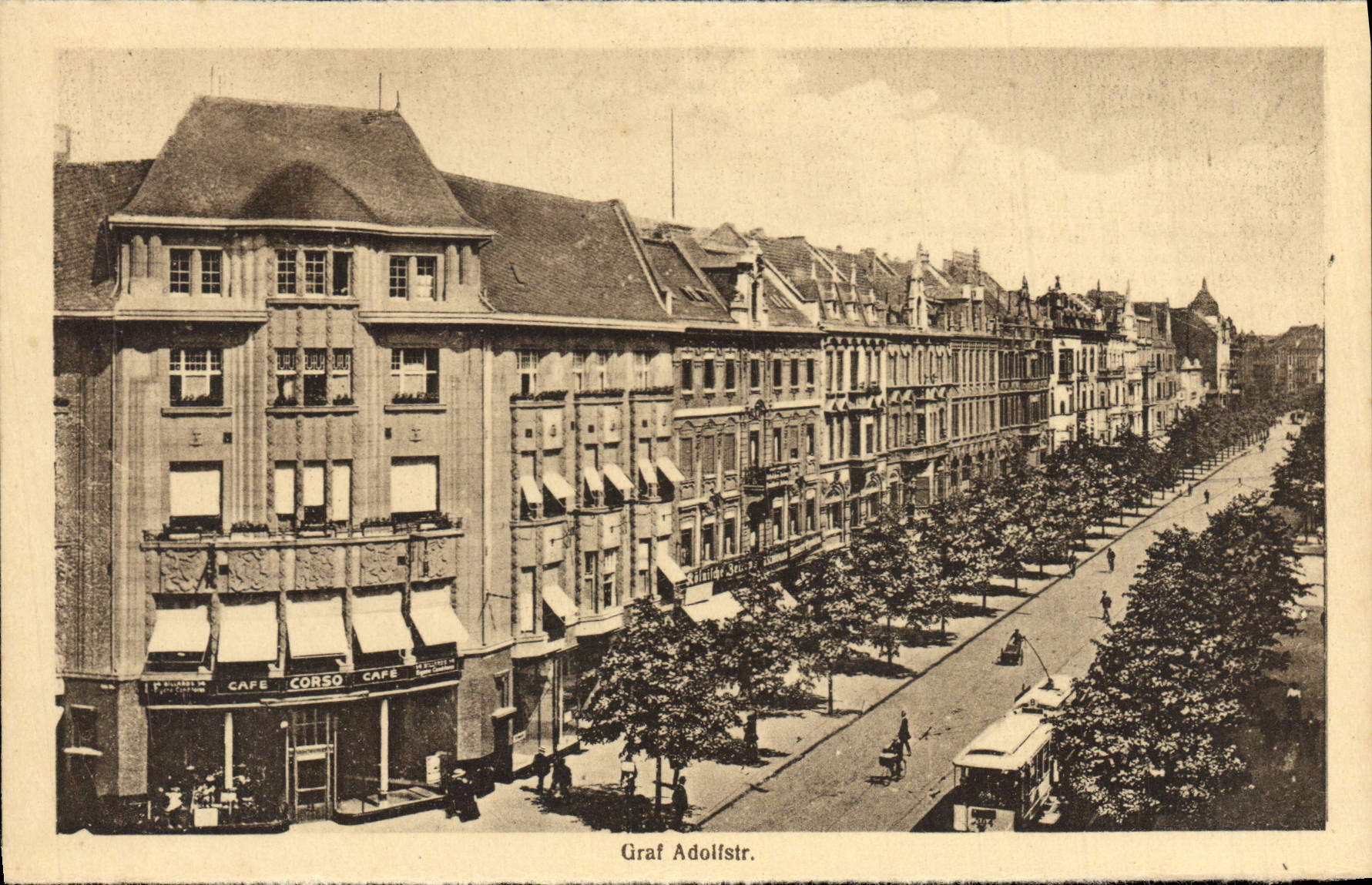 CPA Dusseldorf Graf Adolfstr Corso Cafe