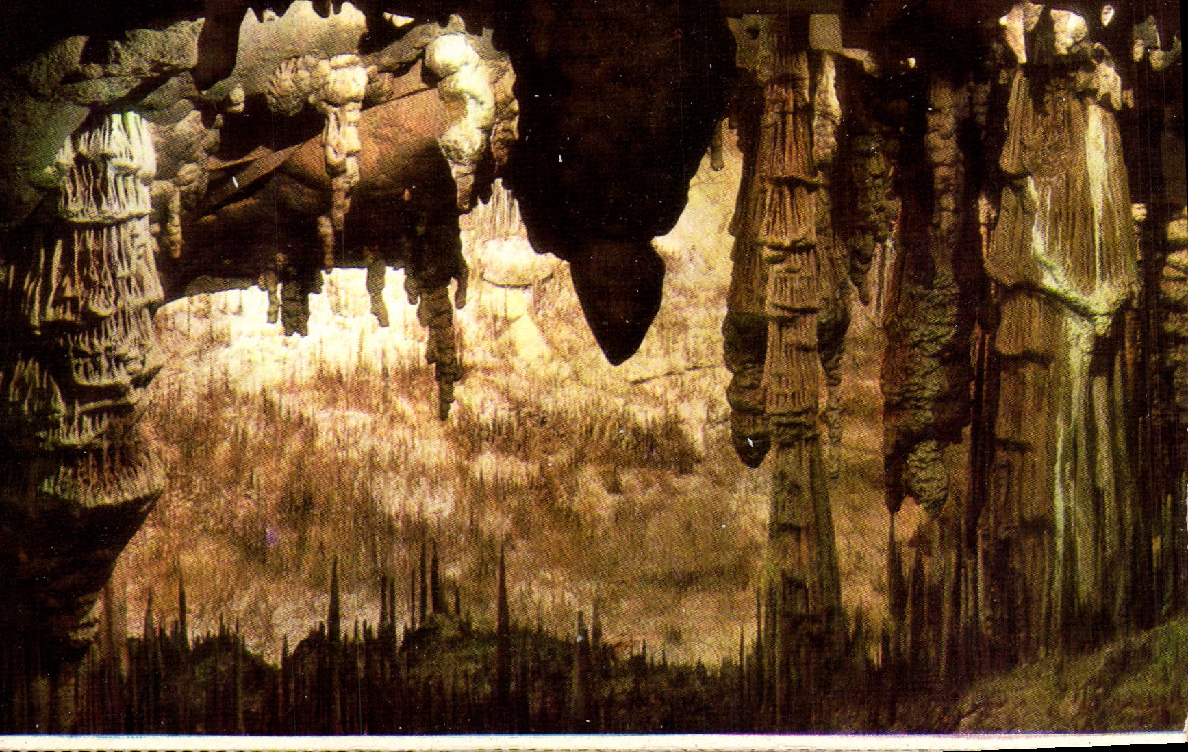 MODERN CARD Cuevas del Drach Oporto Cristo Mallorca Monje there cactus