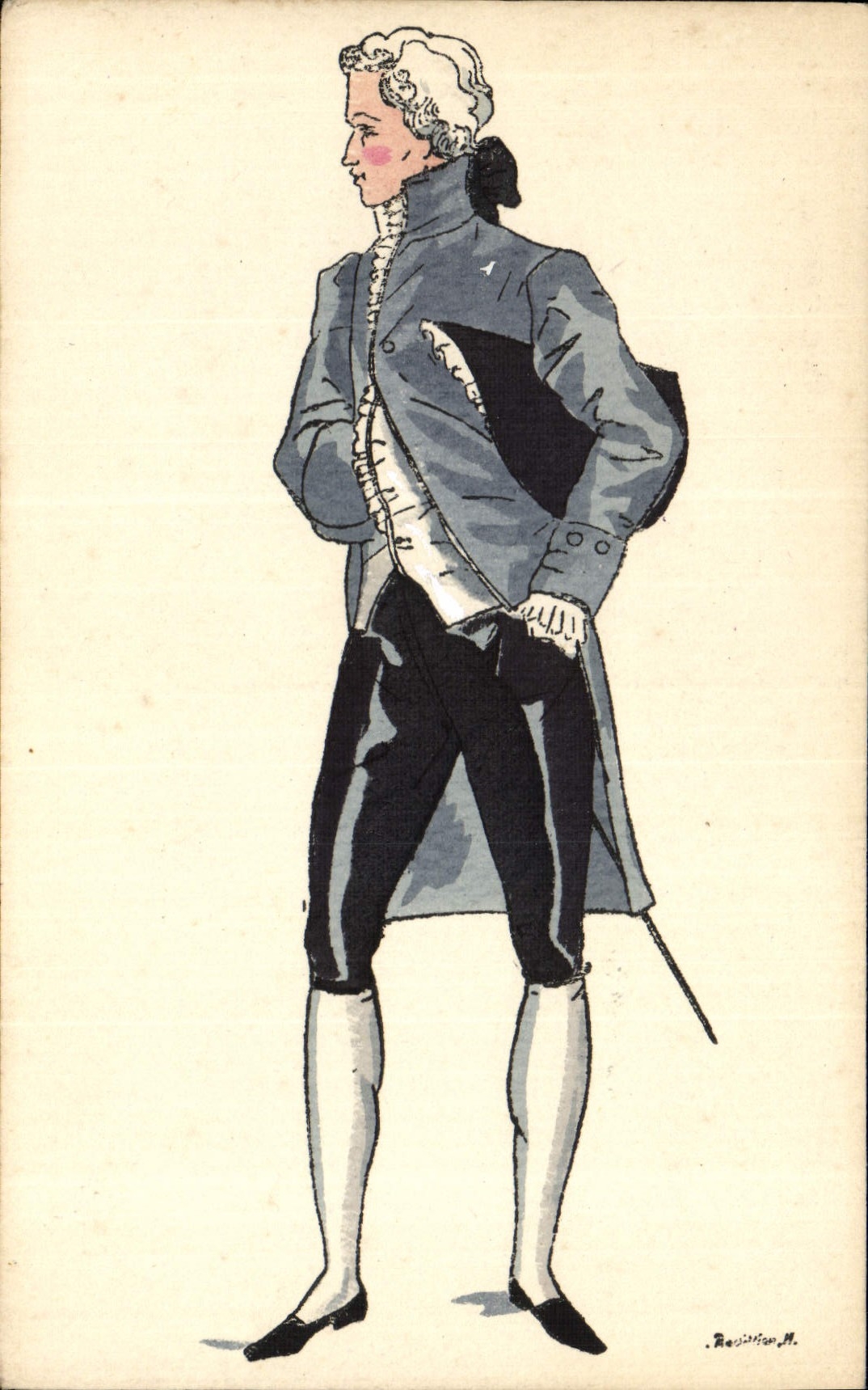 CPA Histoire Du Costume Francais Empire 1814