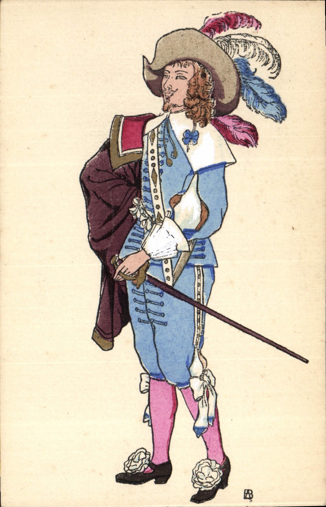CPA Histoire Du Costume Francais Regne de Louis XIII 1628