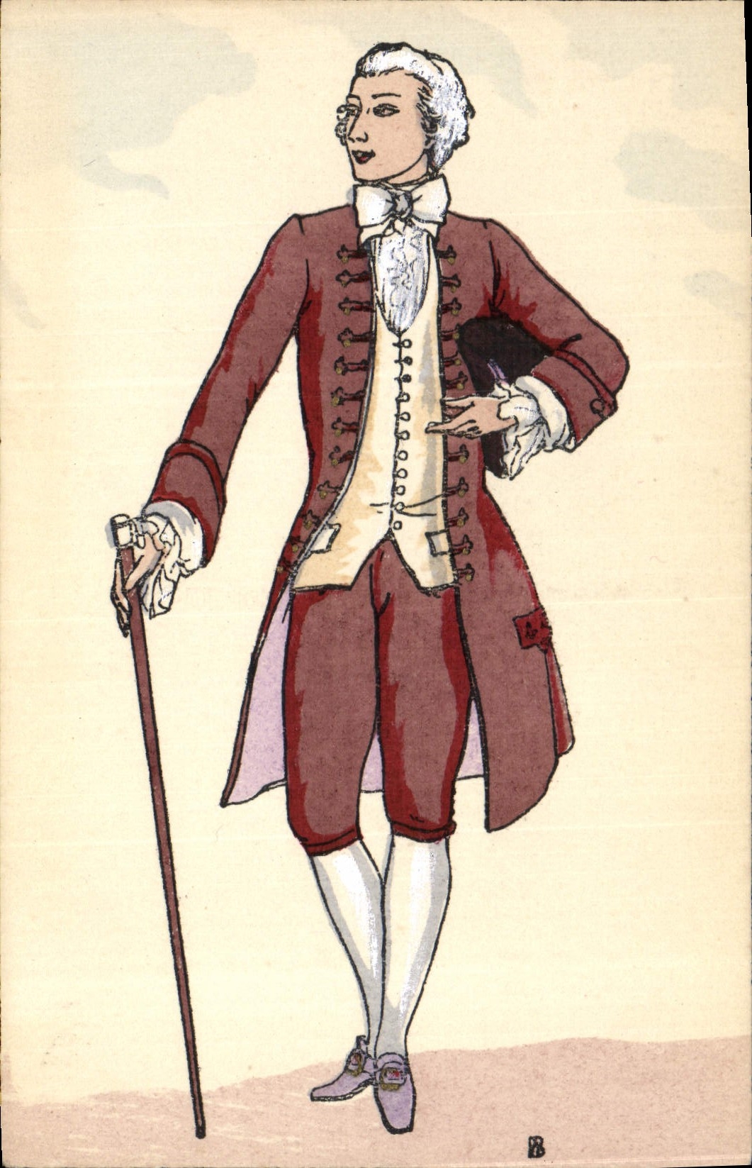 CPA Histoire Du Costume Francais Regne de Louis XV 1771