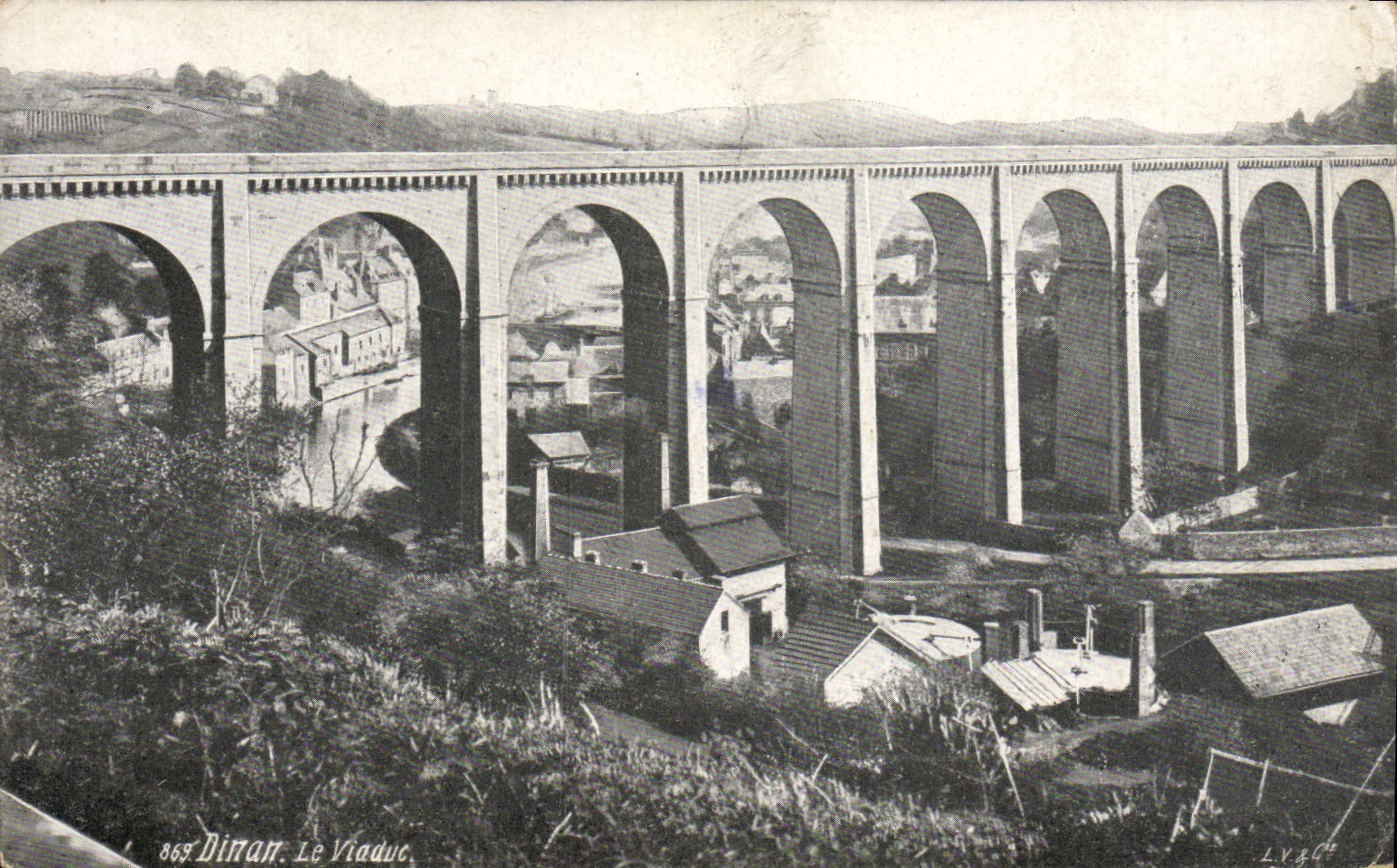 VINTAGE POSTCARD Dinan the Viaduct