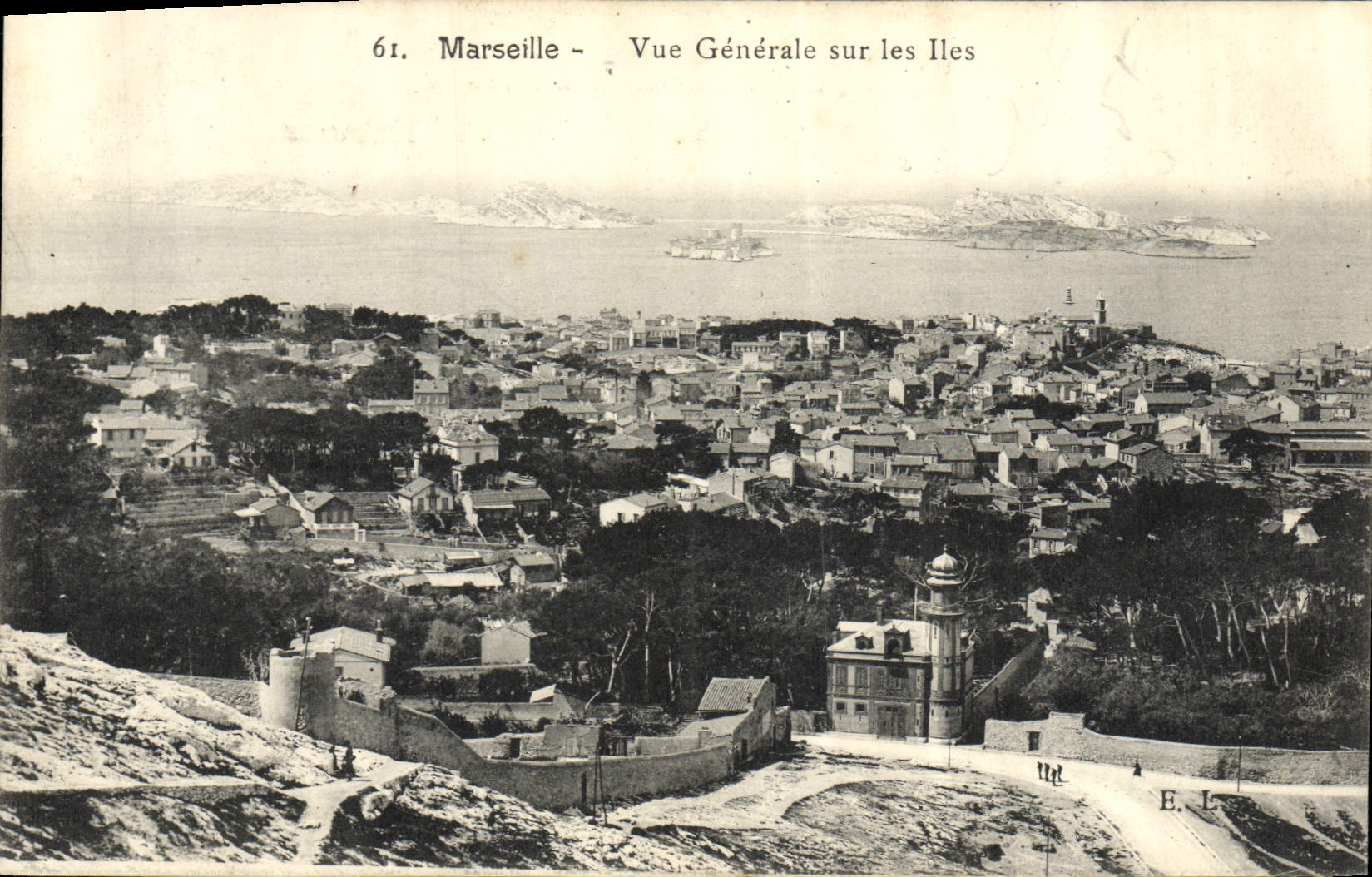 CPA Marseille Vue Generale Sur les Iles