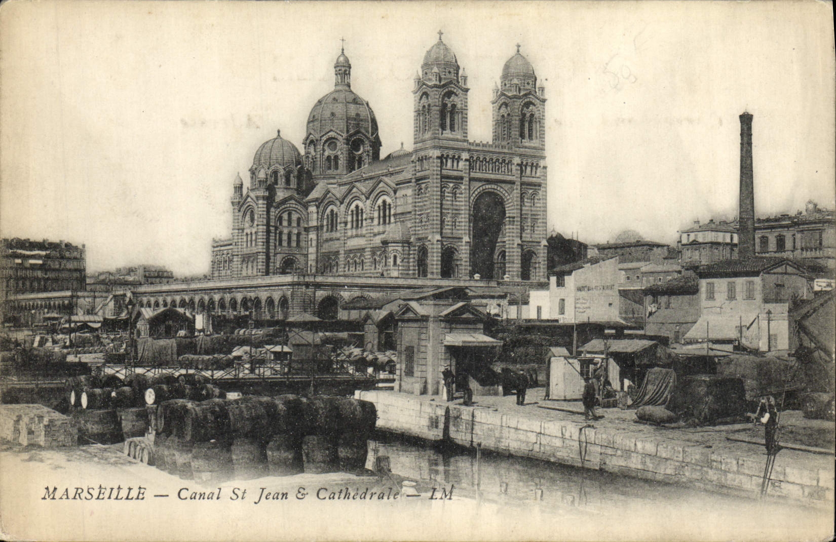 CPA Marseille Canal St Jean Cathedrale