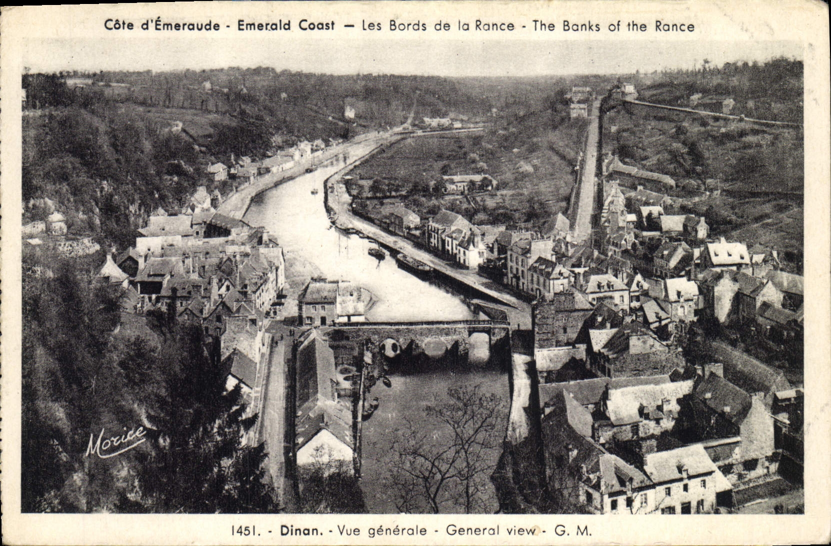VINTAGE POSTCARD Dinan View